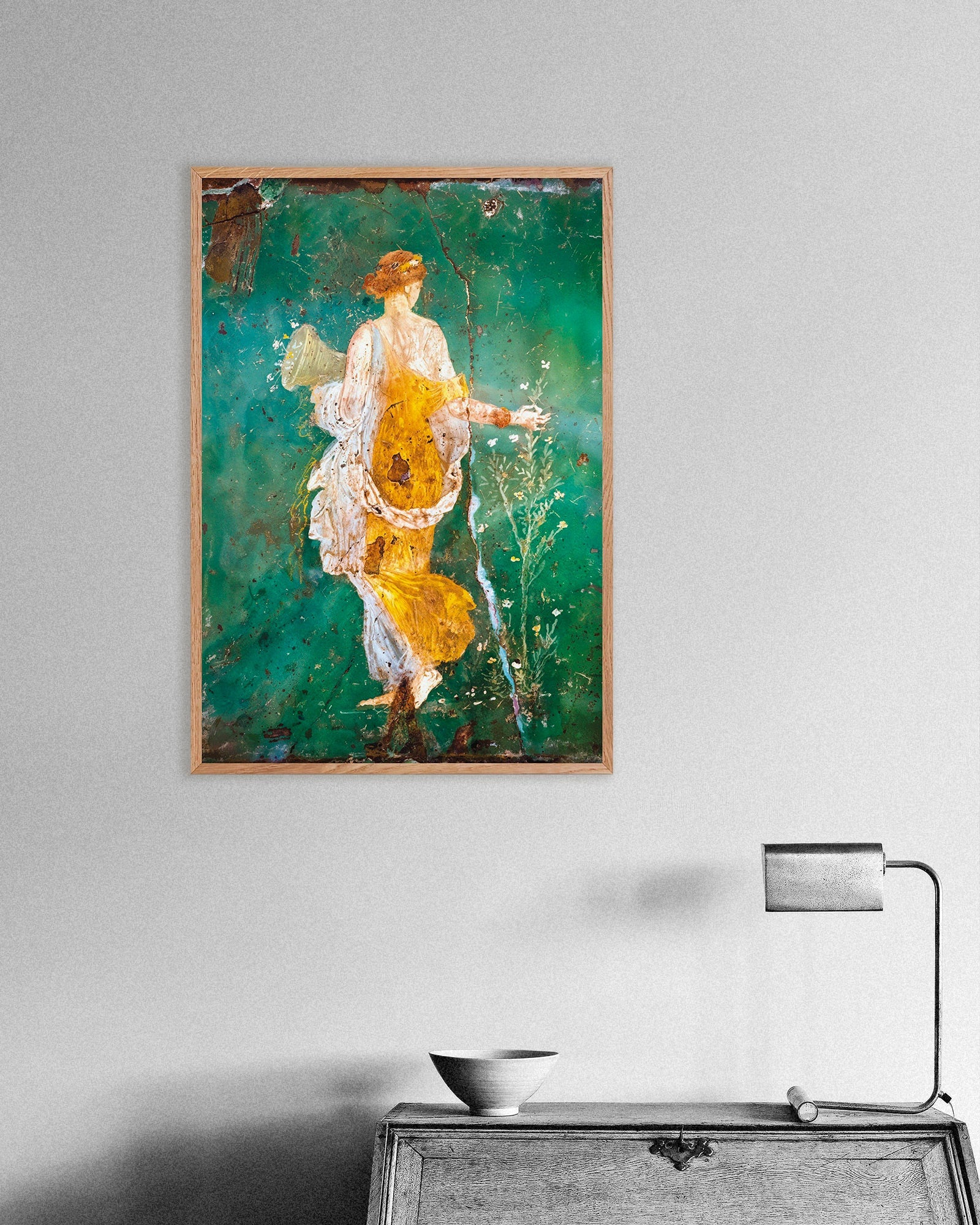 Living room wall art print on wall