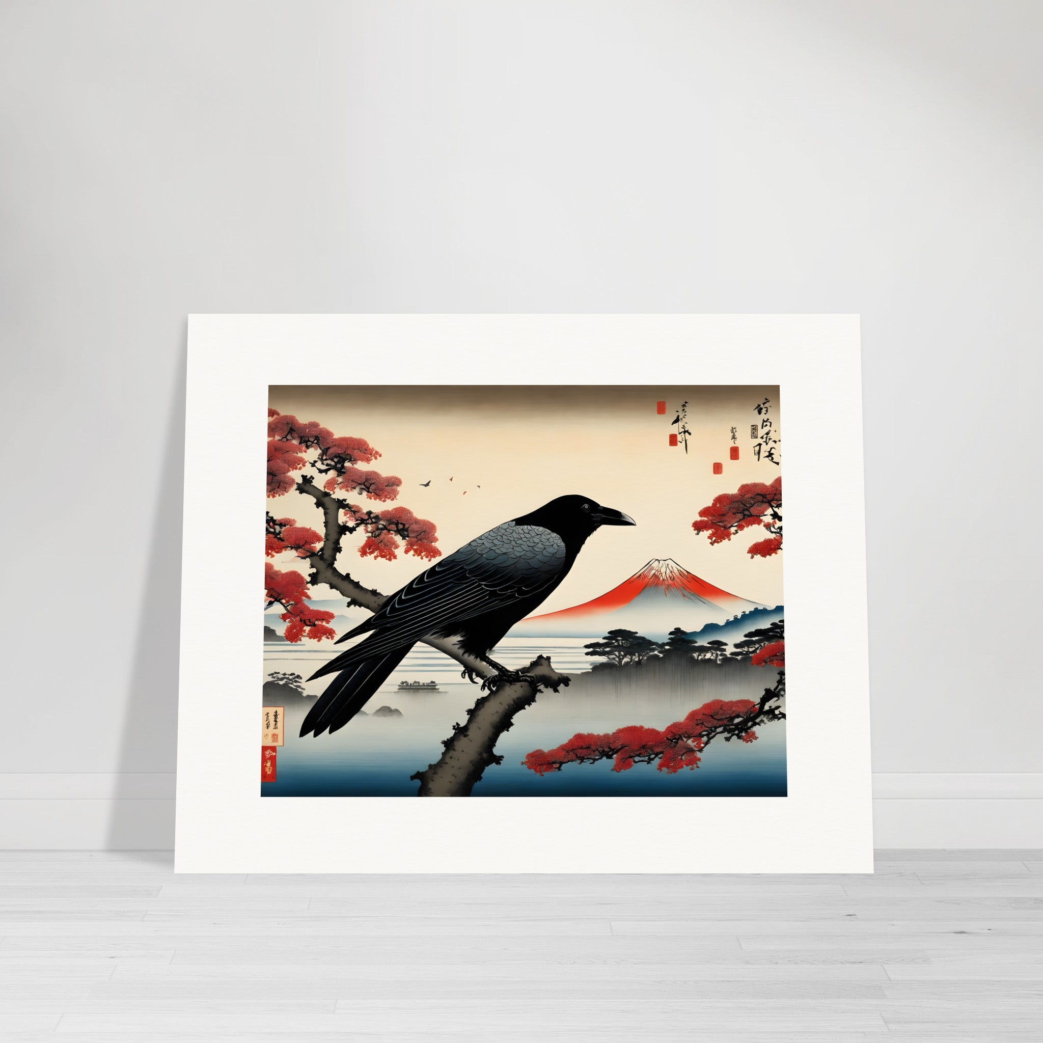 Vistas poéticas de ukiyo-e, momentos fugazes, Corvo - Poster