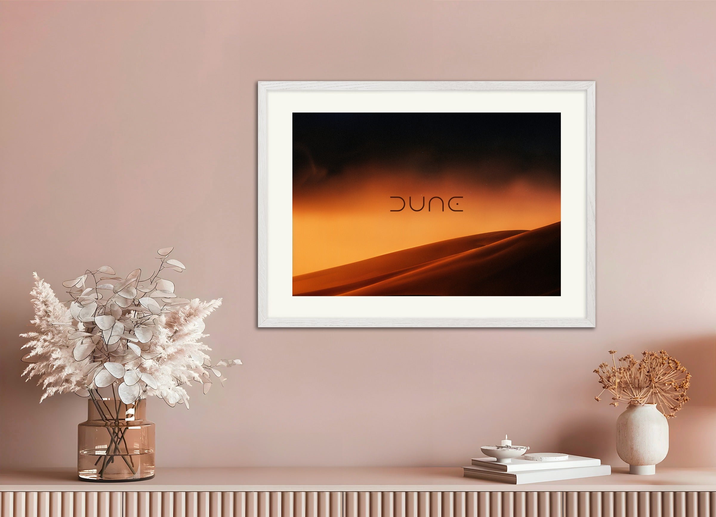 Poster with white wood frame: Dune (Frank Herbert), movie poster