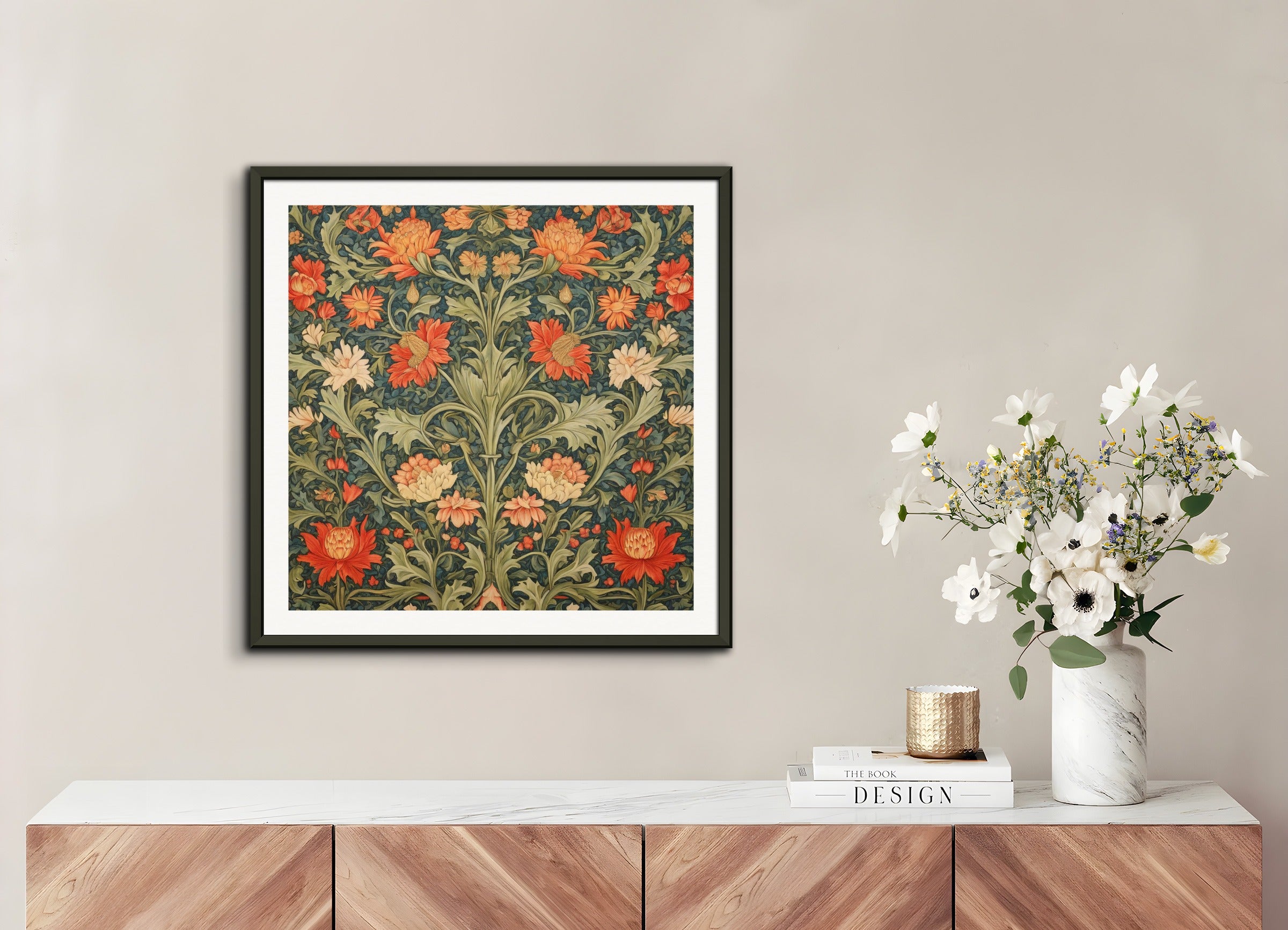 Poster with metal frame: William Morris,