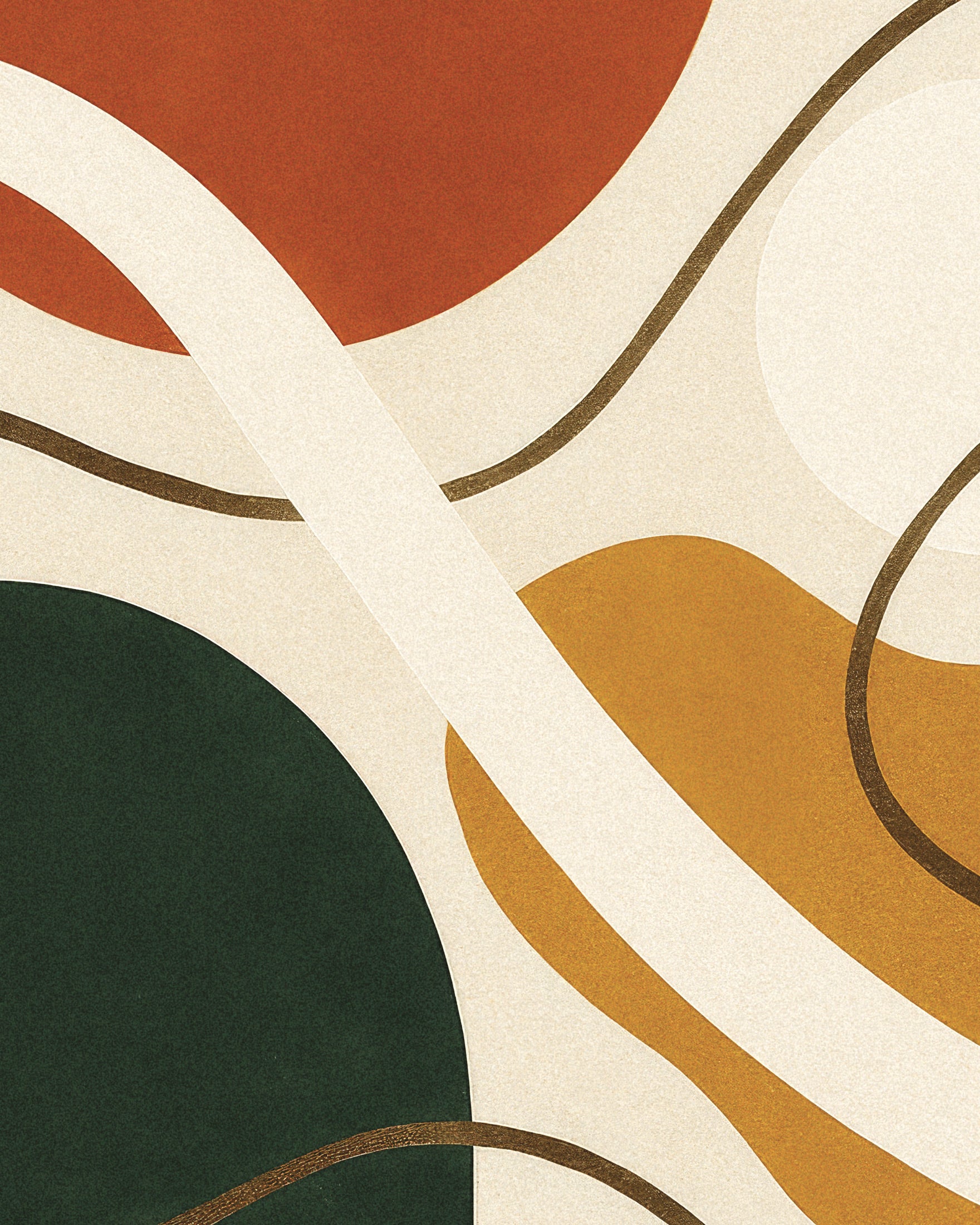 Inflections 03 – composição abstrata com formas marcantes Poster