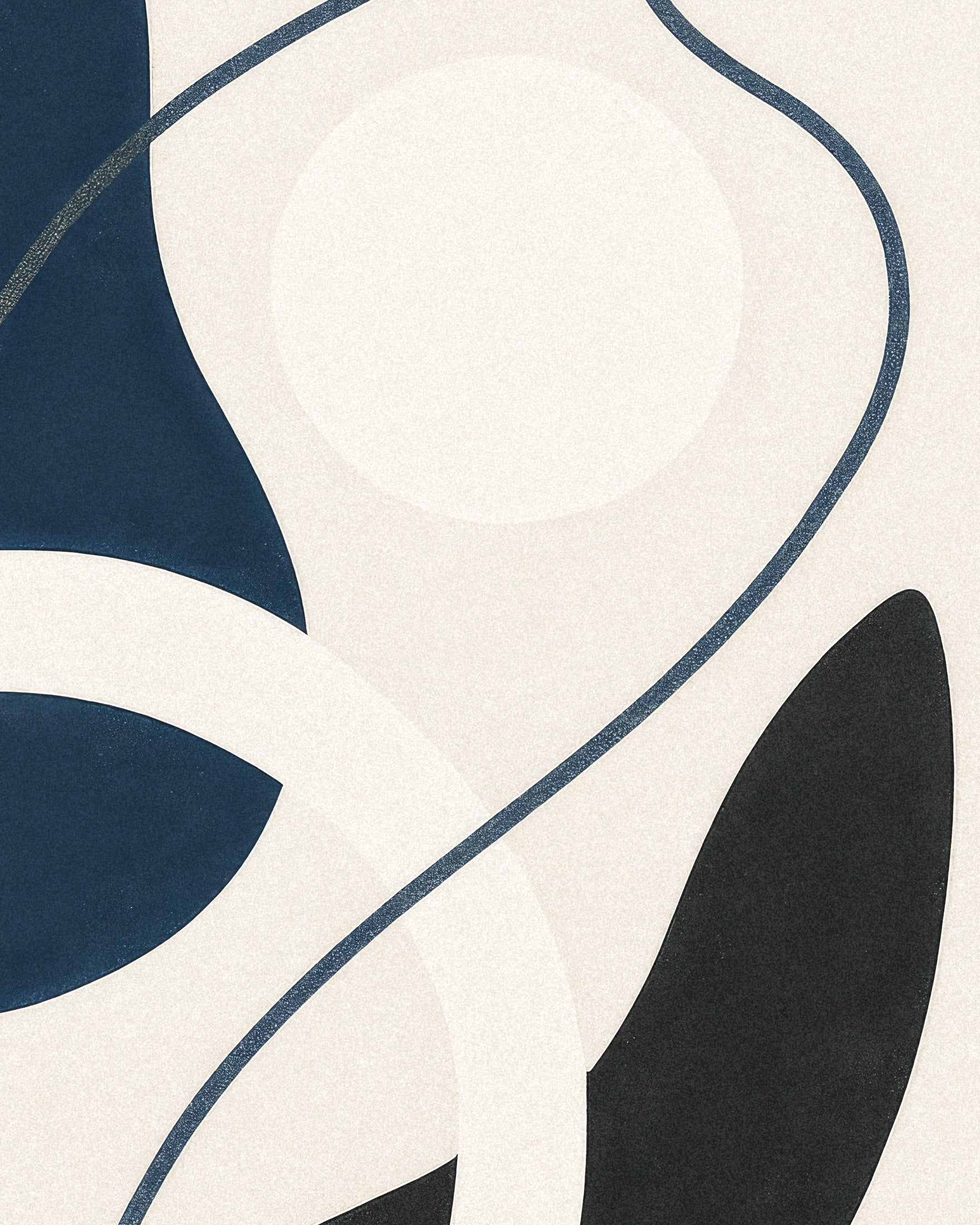 Inflections 04 – impressões de arte abstratas com curvas e contraste Poster