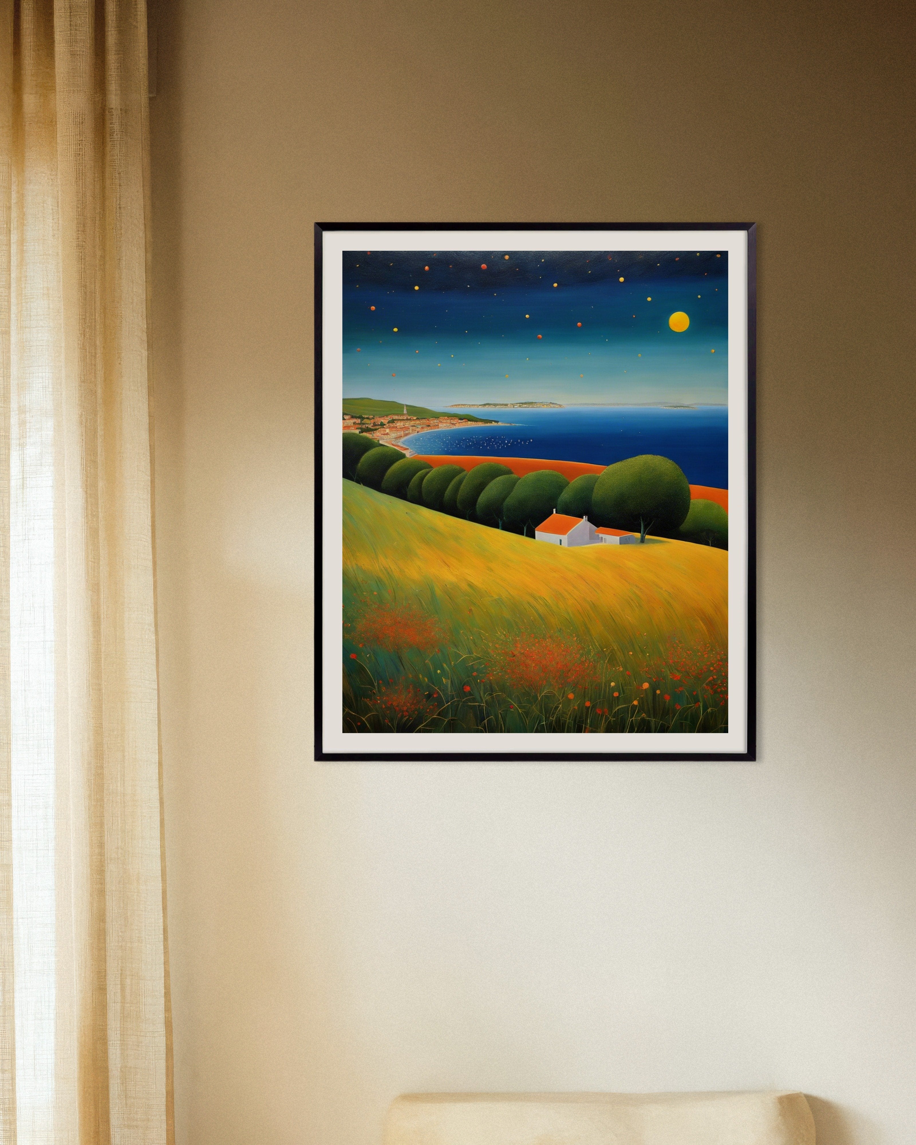 Poster of Abstract expressionism, the coast - Poster, with metal frame