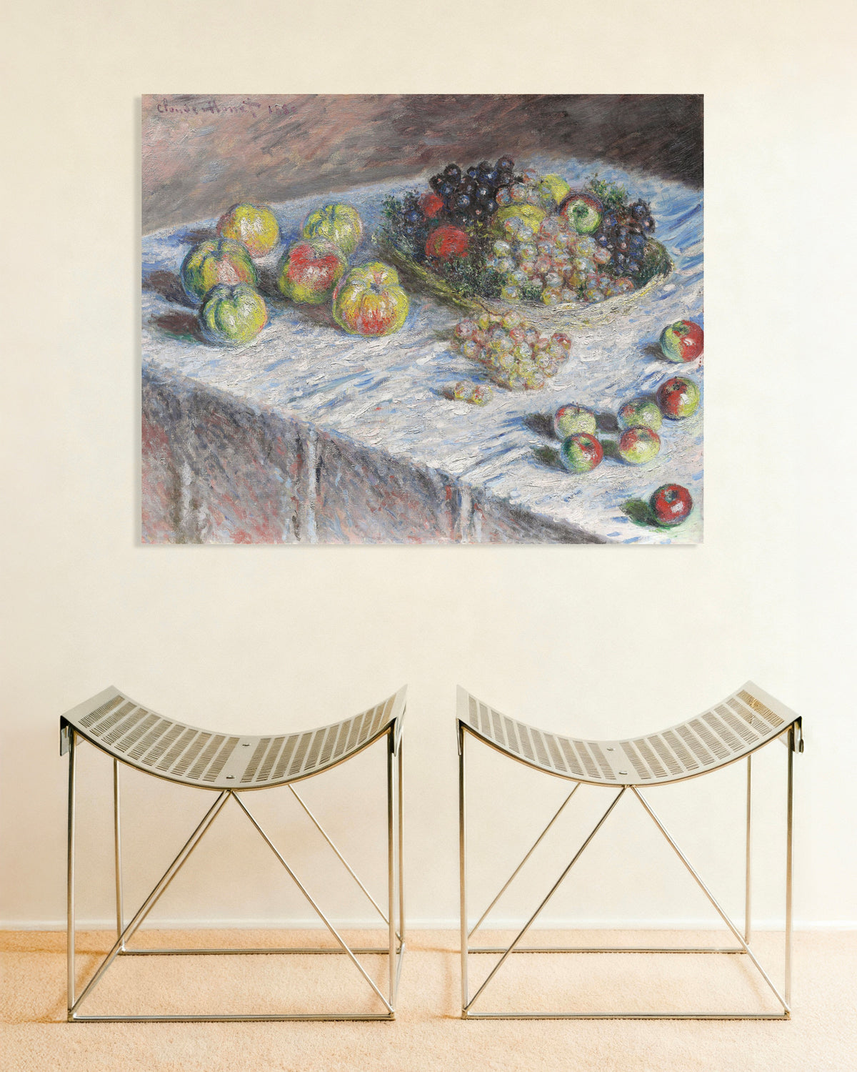 Poster Maçãs e Uvas (1880), de Claude Monet