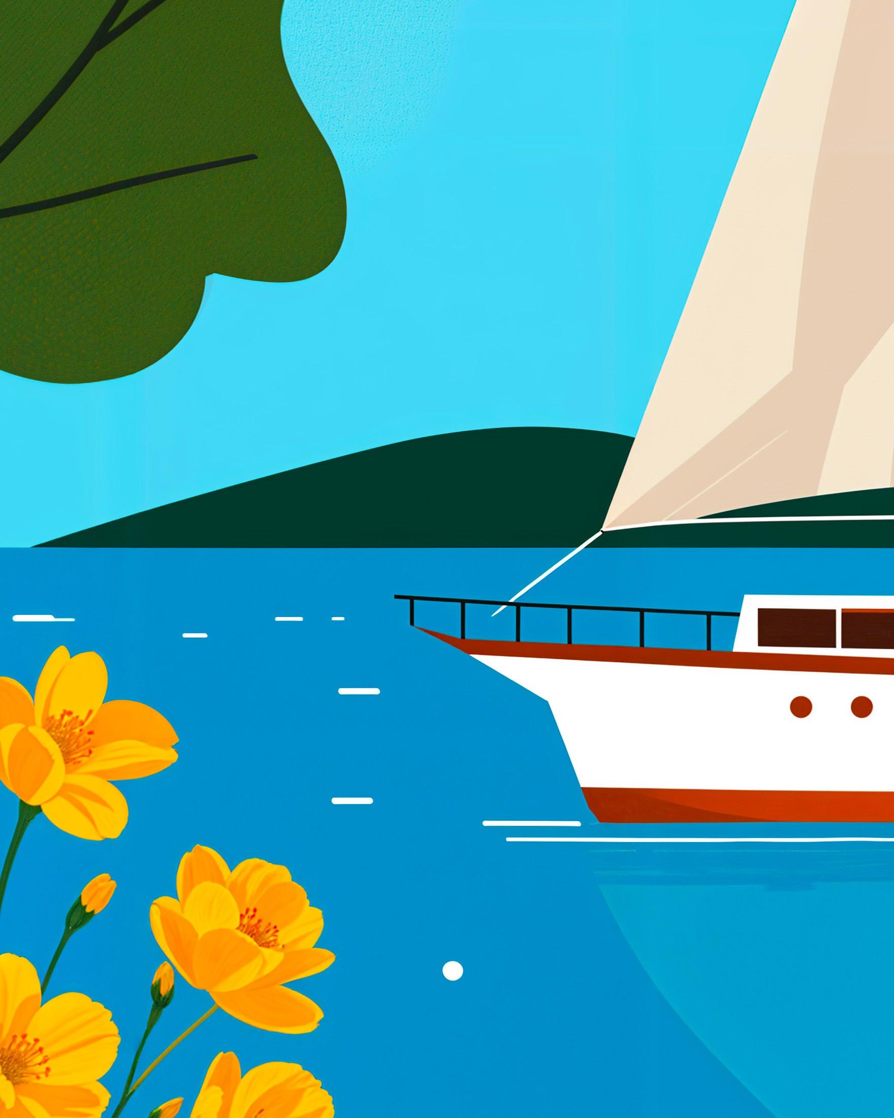 Barco à vela - Poster