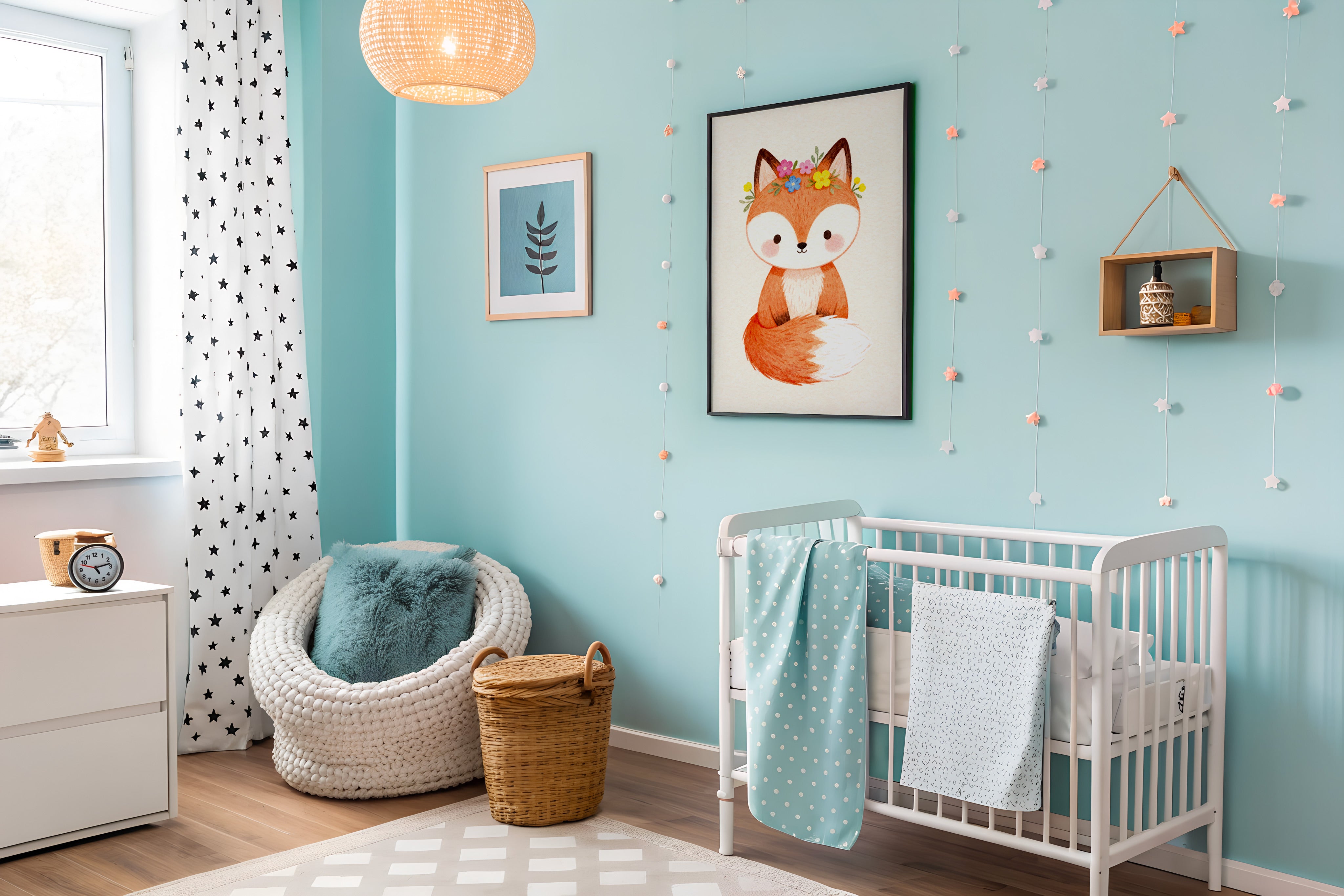 Pôster da Raposa - Arte de Parede para Quarto Infantil na Floresta