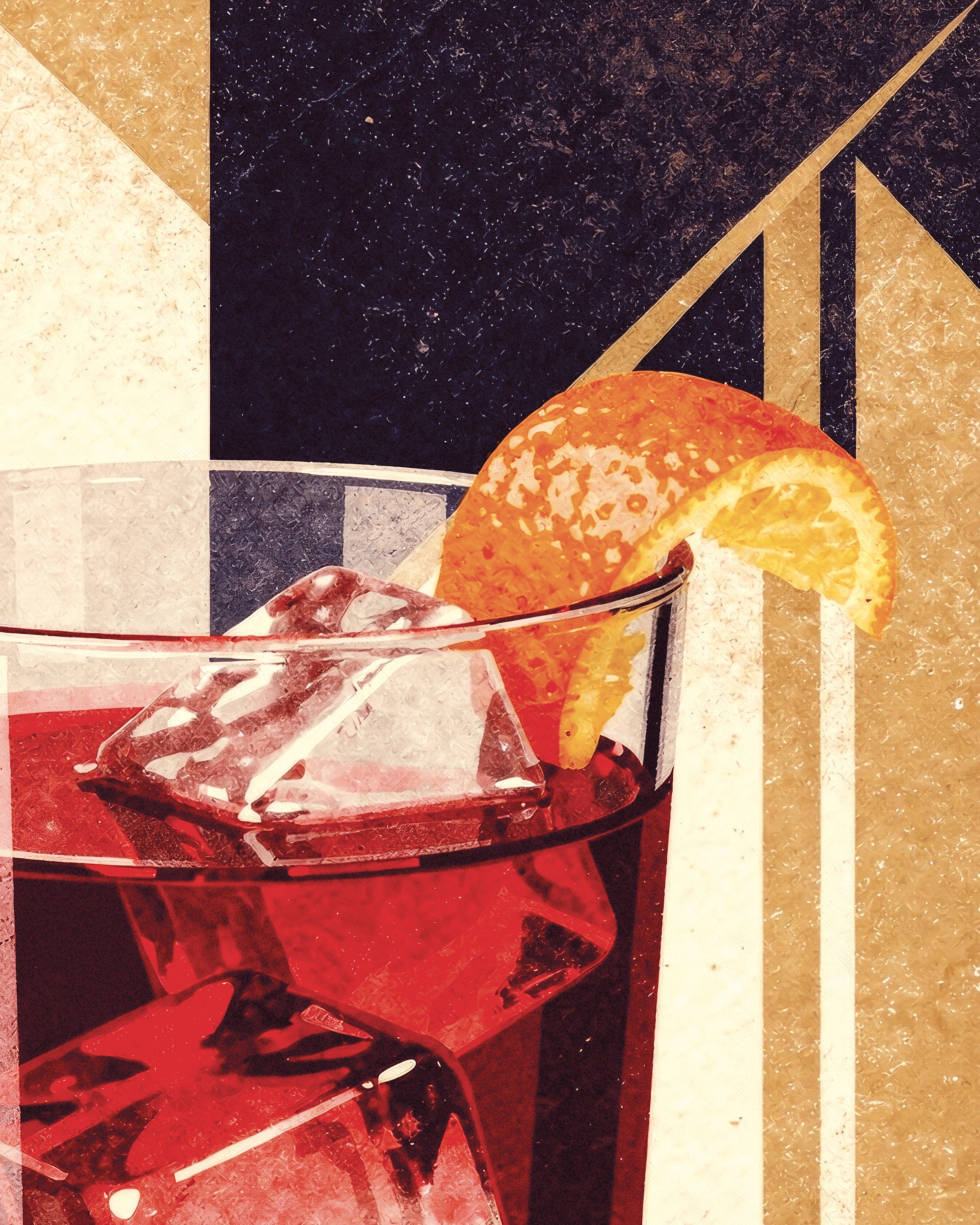 Pôster Campari - Impressão de Aperitivo