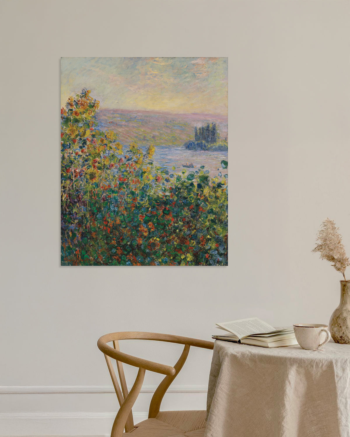 Poster Canteiros de Flores em Vétheuil (1881), de Claude Monet