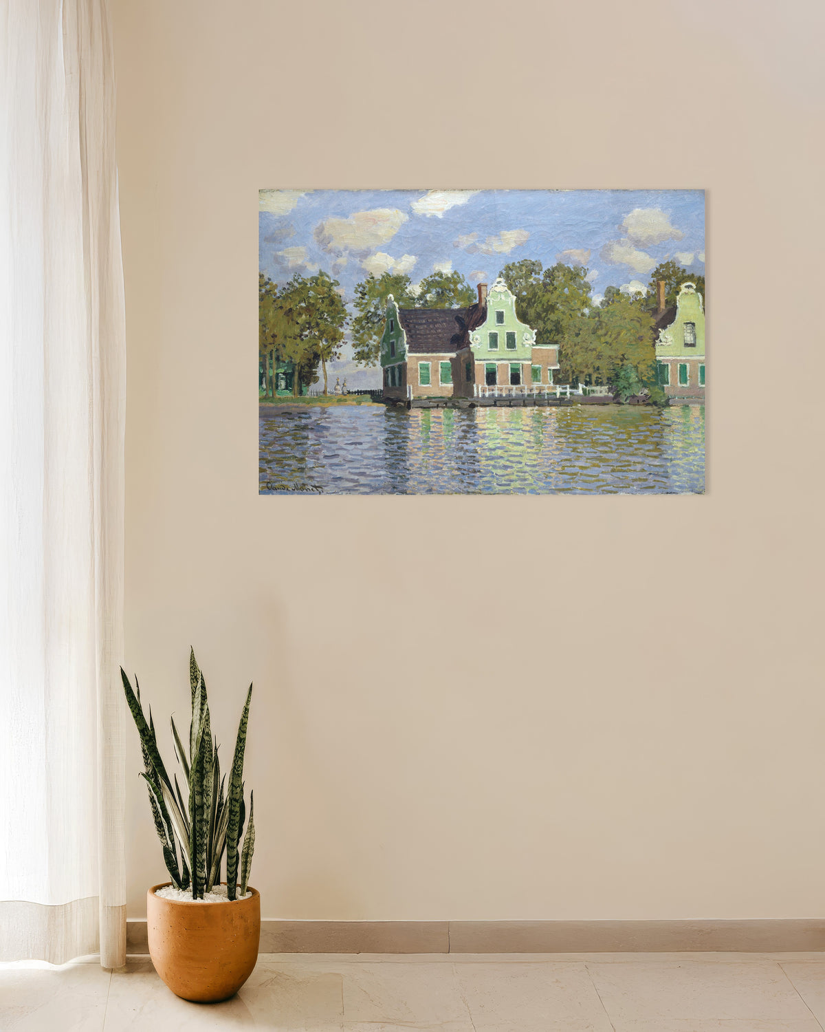 Poster Casas na Margem do Zaan (1871), de Claude Monet