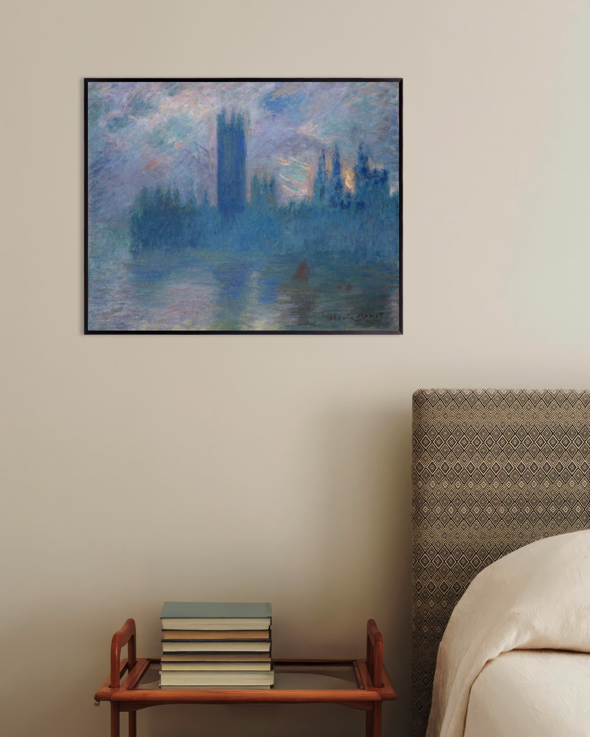 Poster O Parlamento de Londres (1900), de Claude Monet, com moldura de metal