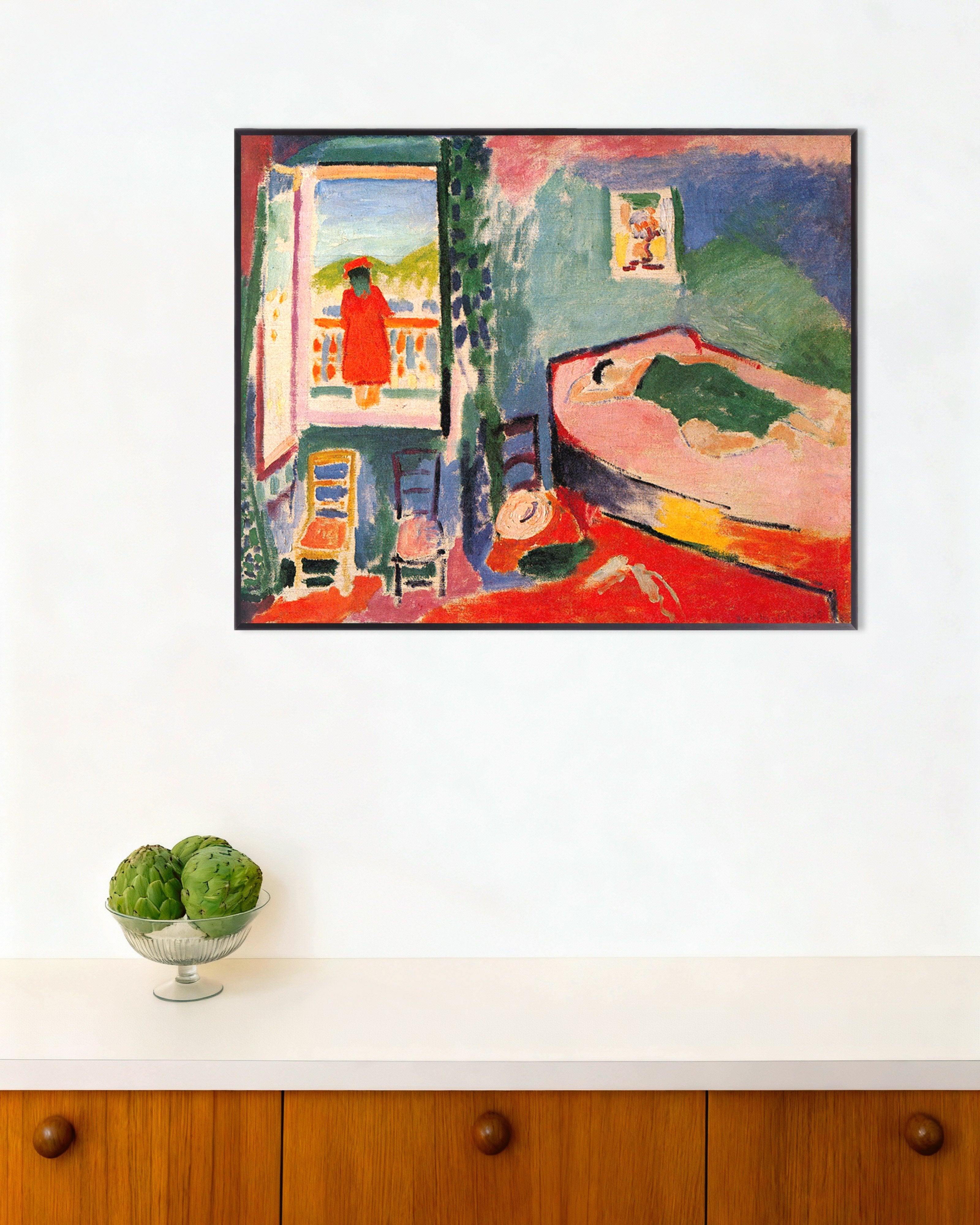 Poster of Interior at Collioure (1905) by Henri Matisse, with metal frame