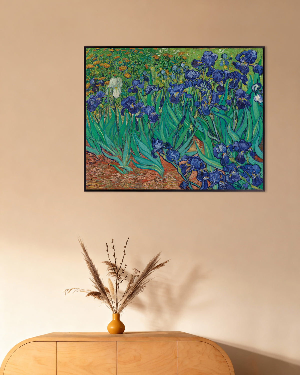 Poster de Íris (1889), de Vincent van Gogh, com moldura metálica