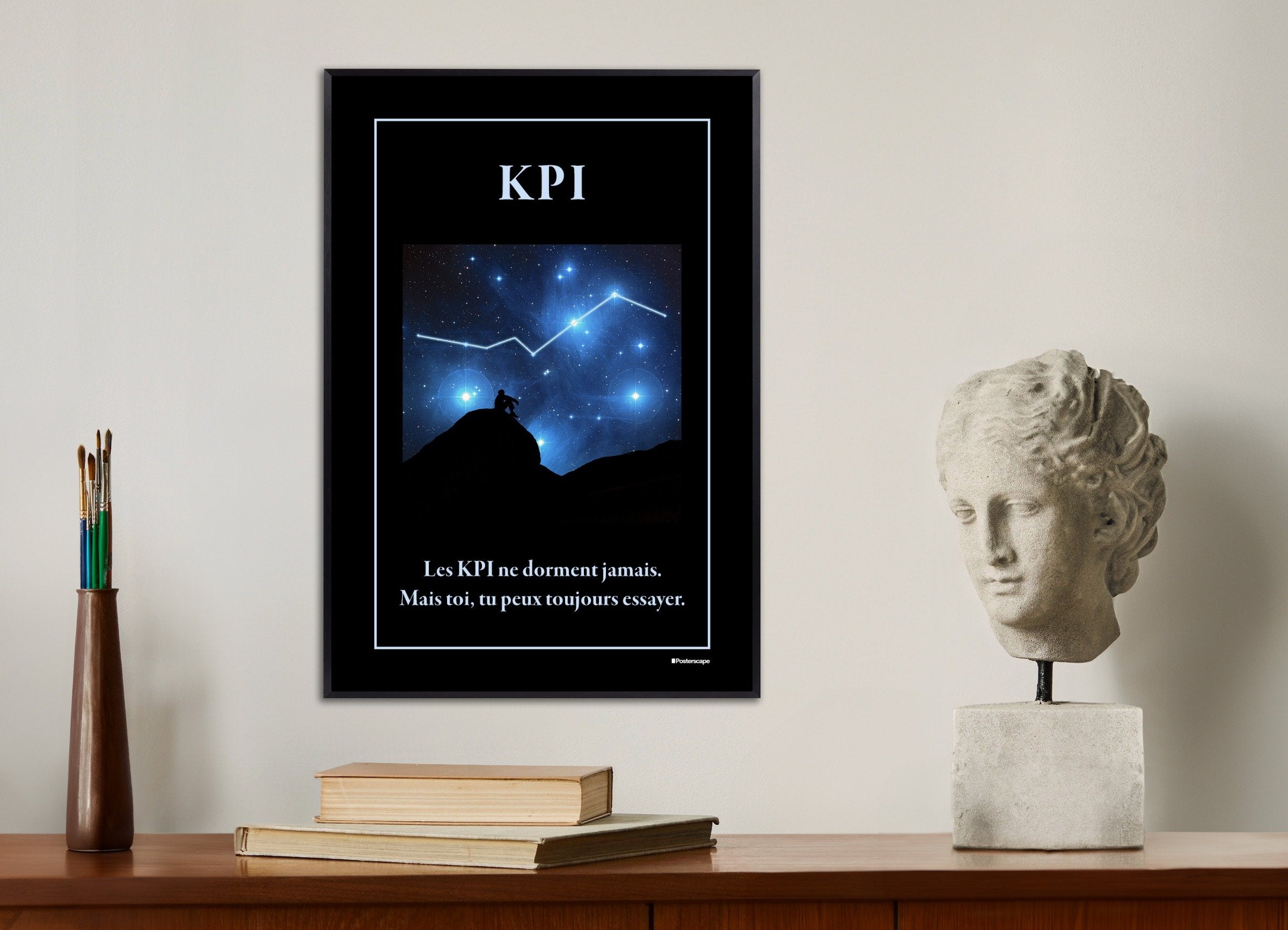 Poster of KPI - Demotivational Poster, with metal frame