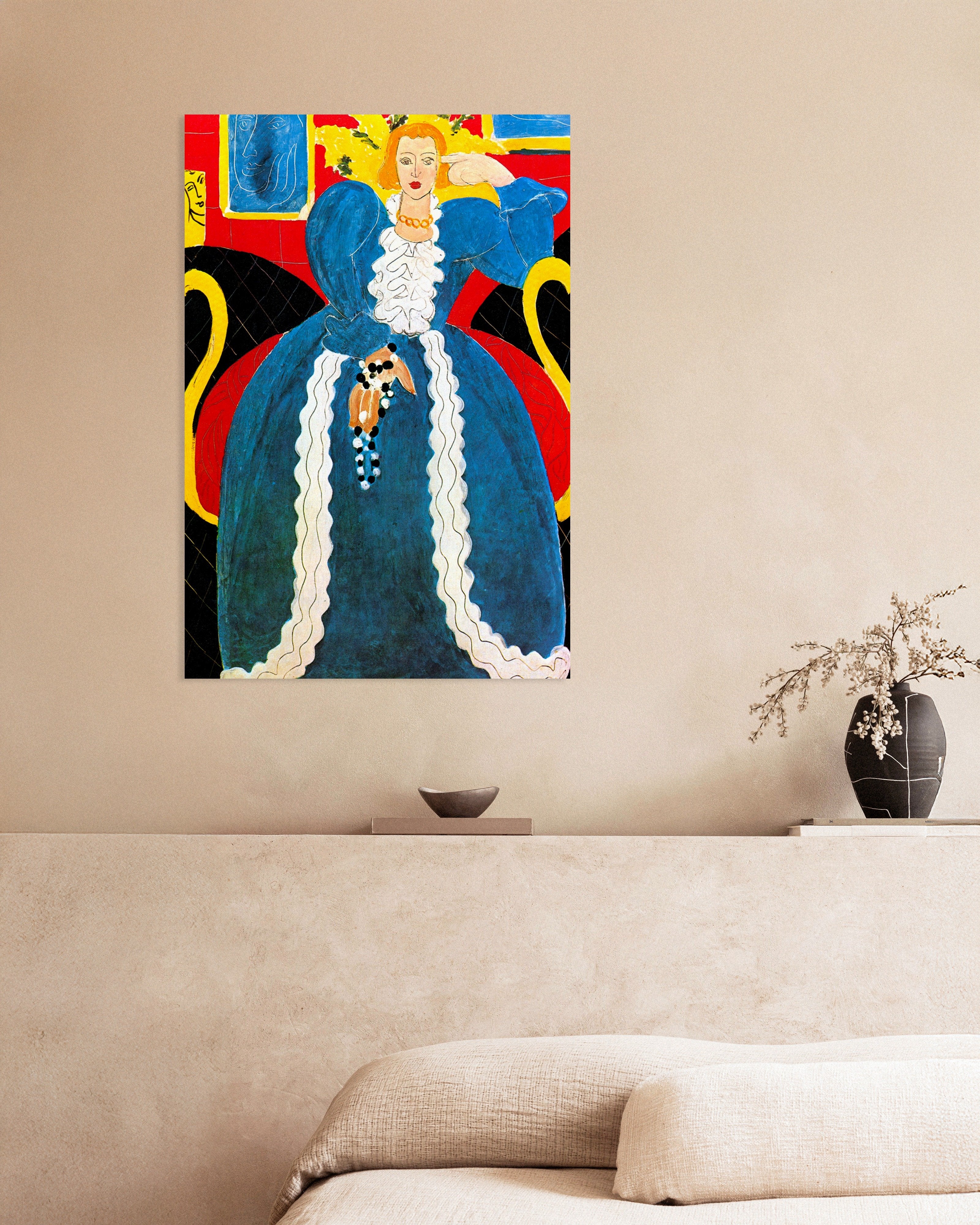 Poster of Lady in blue (1937) by Henri Matisse