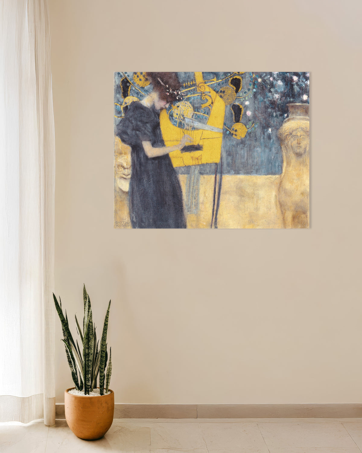 Poster A Música I (1895), de Gustav Klimt