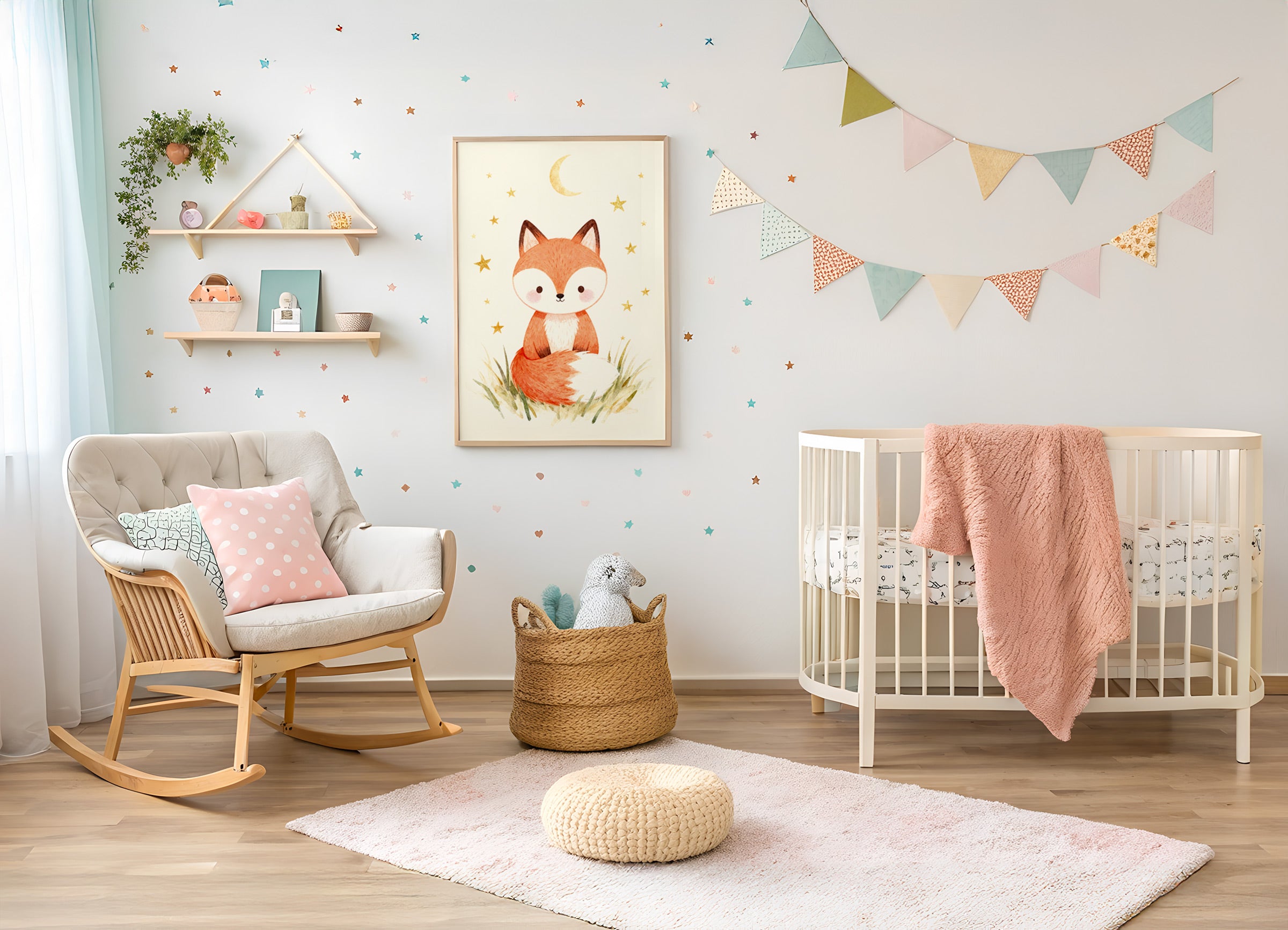 Pôster da Raposa - Arte de Parede para Quarto Infantil na Floresta