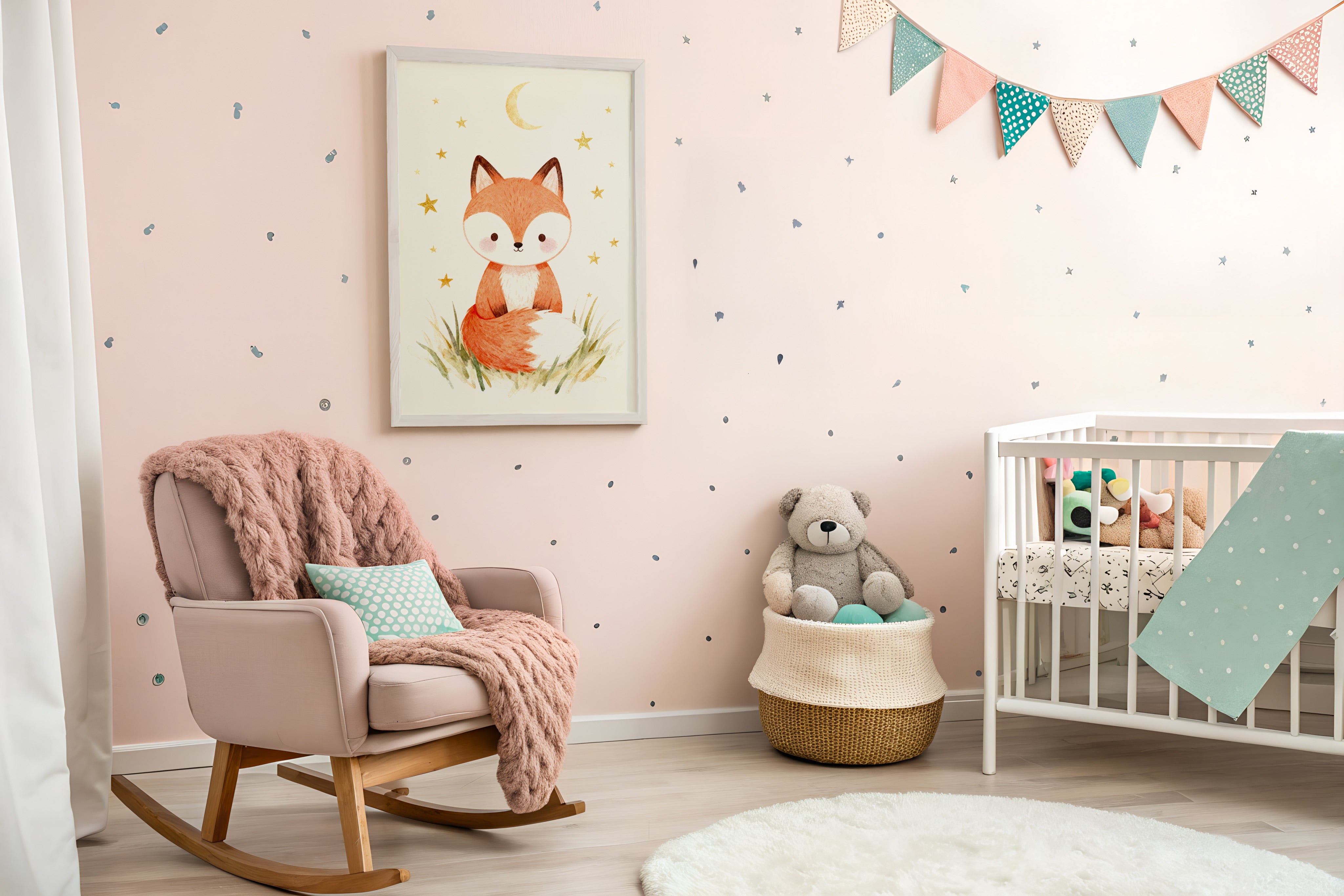 Pôster da Raposa - Arte de Parede para Quarto Infantil na Floresta