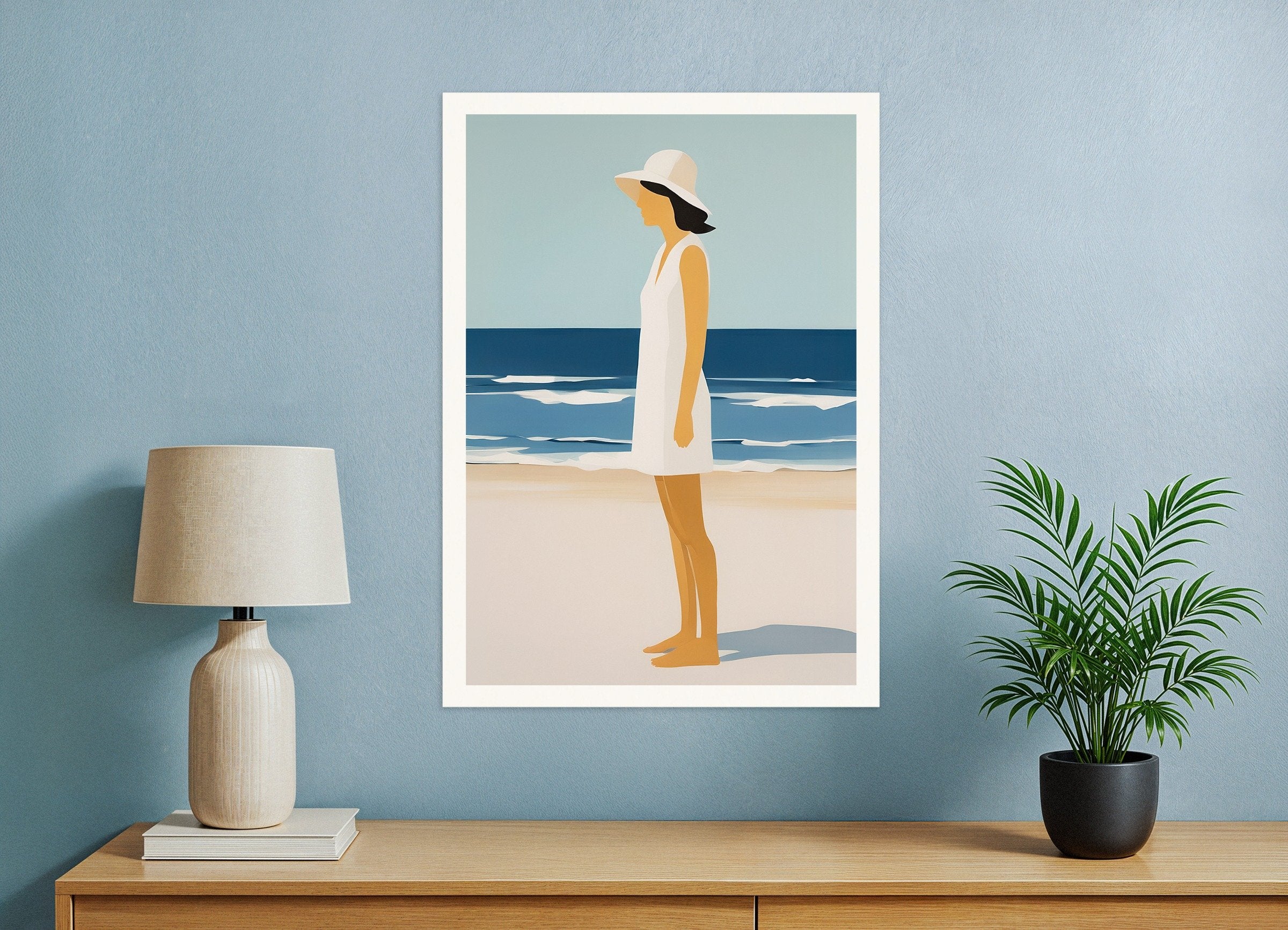 Poster of Octavia Beach Portrait - Elegant Coastal Art Print