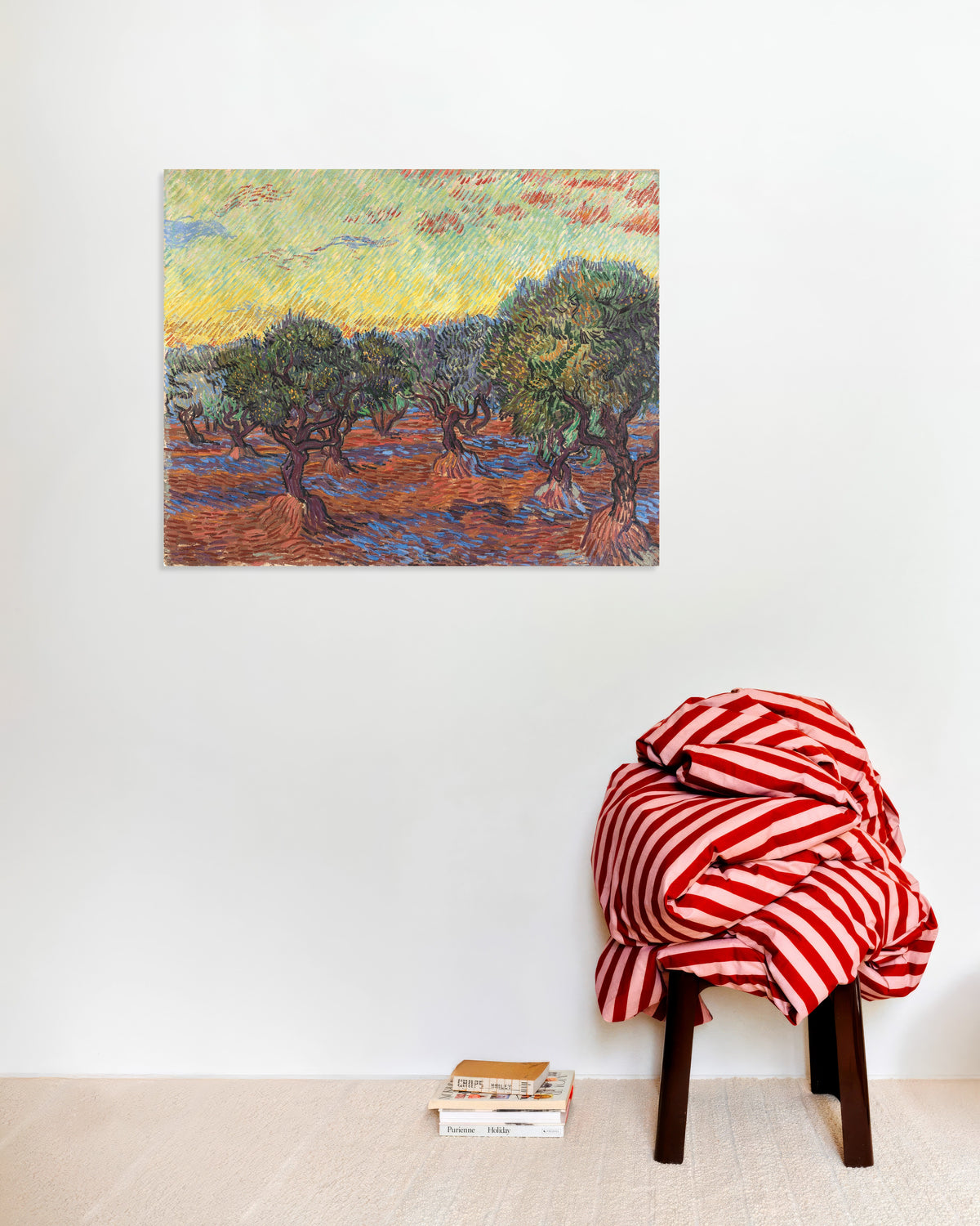 Poster Olival sob um céu cor de laranja (1889), de Vincent van Gogh