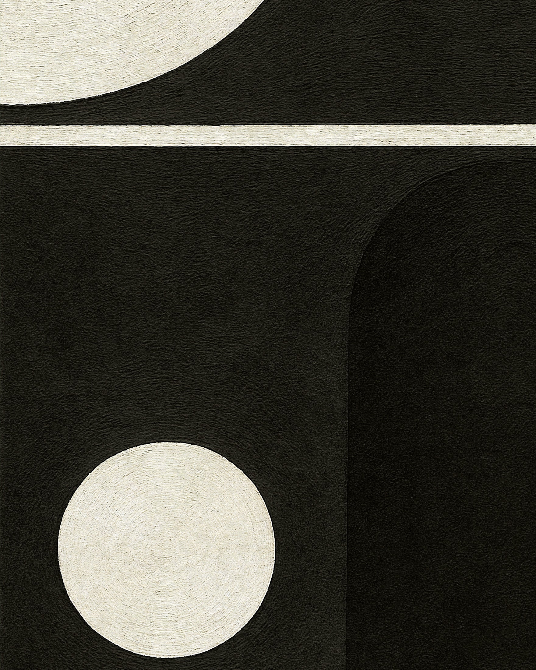 Formas a preto e branco – pôster geométrico minimalista