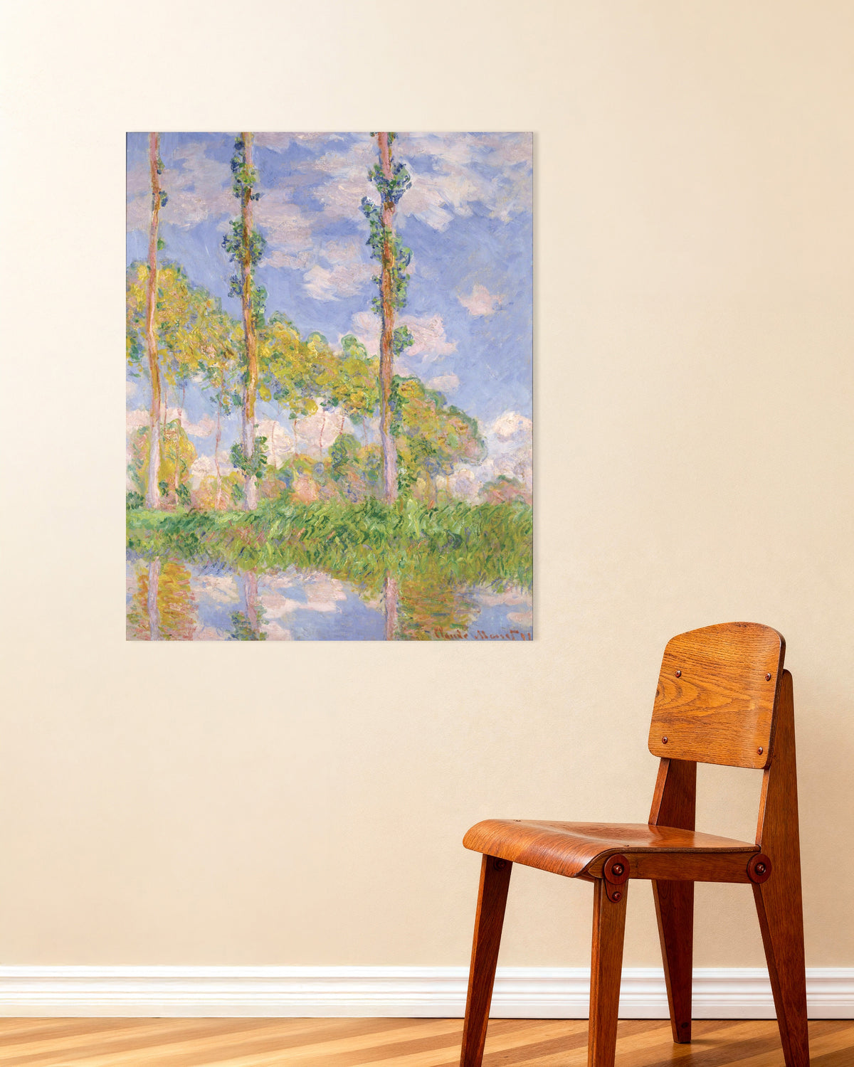 Poster Choupos ao Sol (1891), de Claude Monet