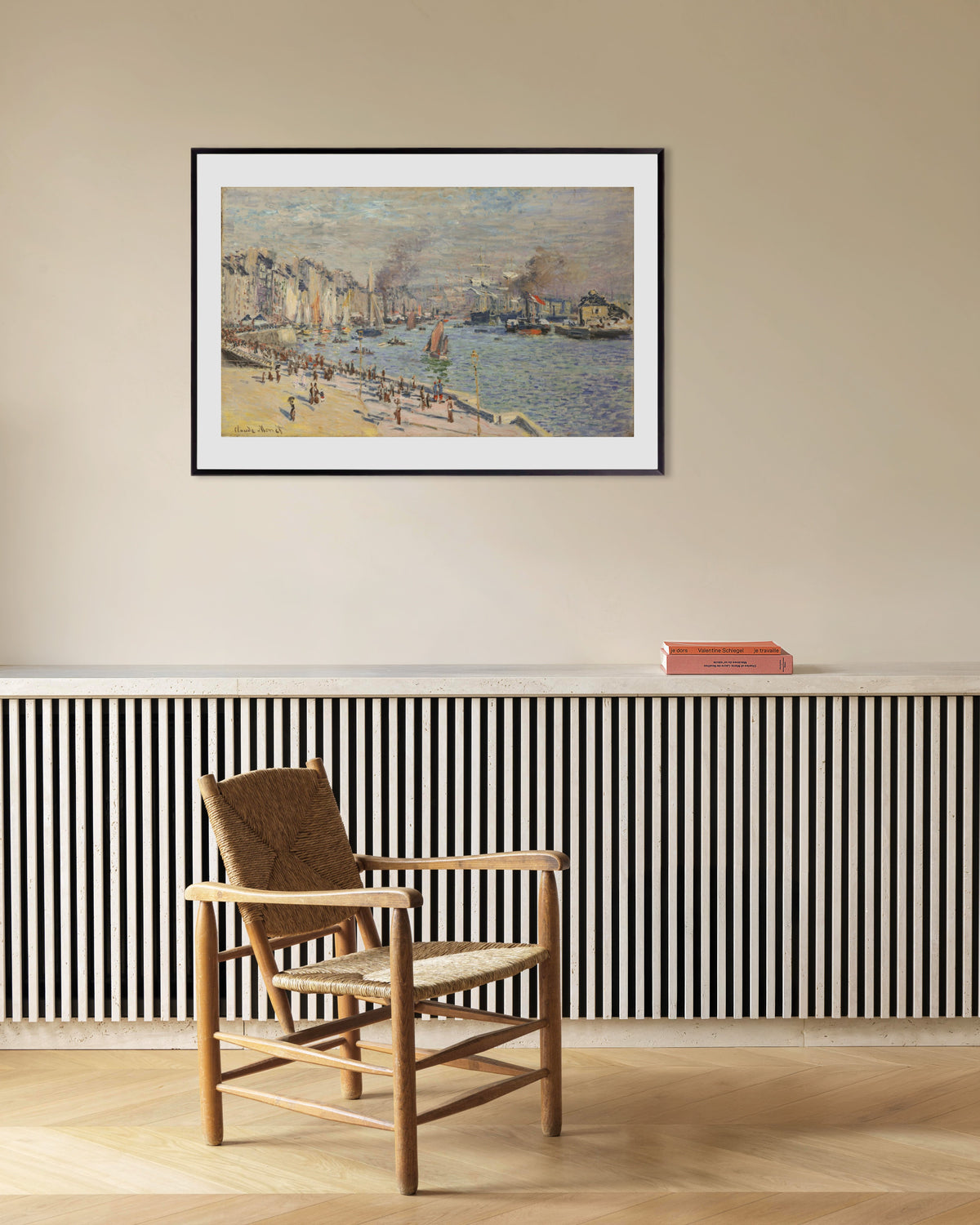 Poster O Porto do Havre (1874), de Claude Monet, com moldura de metal
