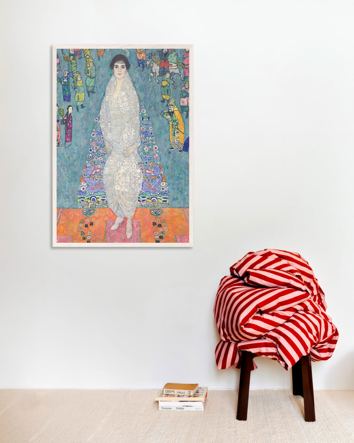 Poster Retrato de Elisabeth Lederer (1914–1916), de Gustav Klimt, com moldura de madeira branca
