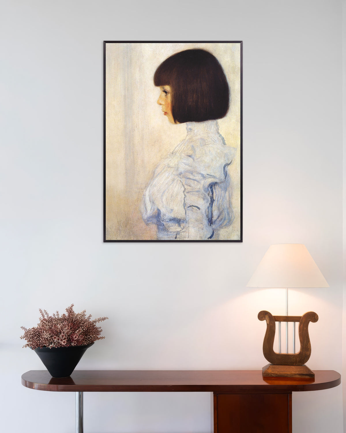 Poster Retrato de Helene Klimt (1898), de Gustav Klimt, com moldura de metal