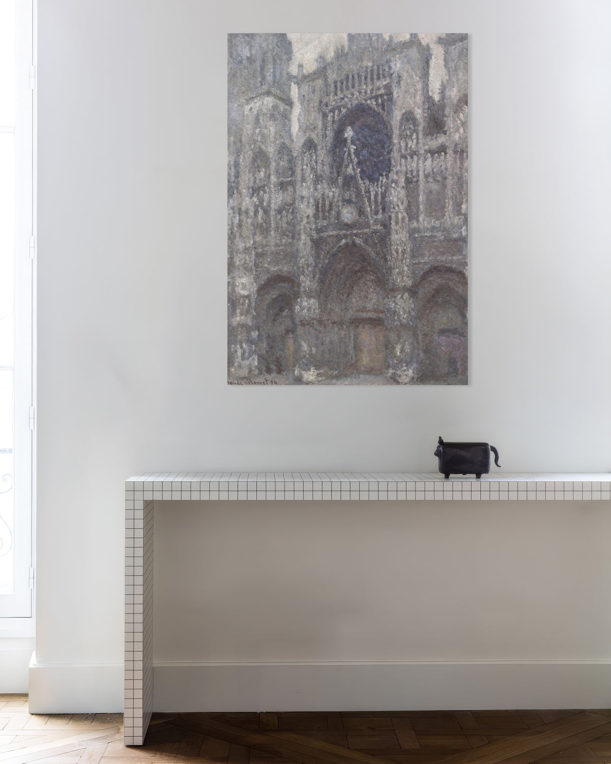 Poster A Catedral de Rouen, o Portal, Tempo Cinzento (1892), de Claude Monet