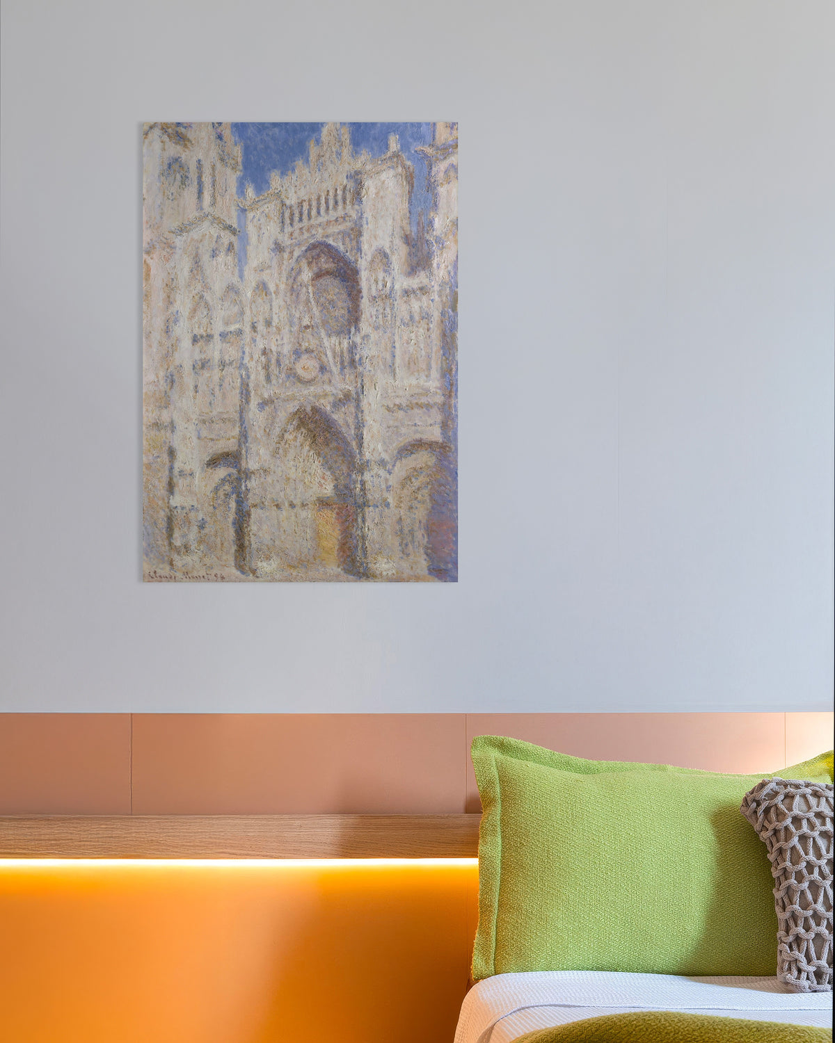Poster A Catedral de Rouen, o Portal, Pleno Sol (1894), de Claude Monet