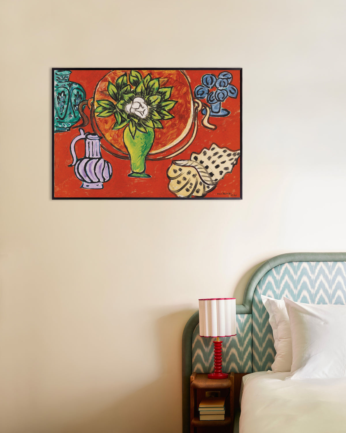Poster de Natureza-morta com magnólia (1941), de Henri Matisse, com moldura metálica