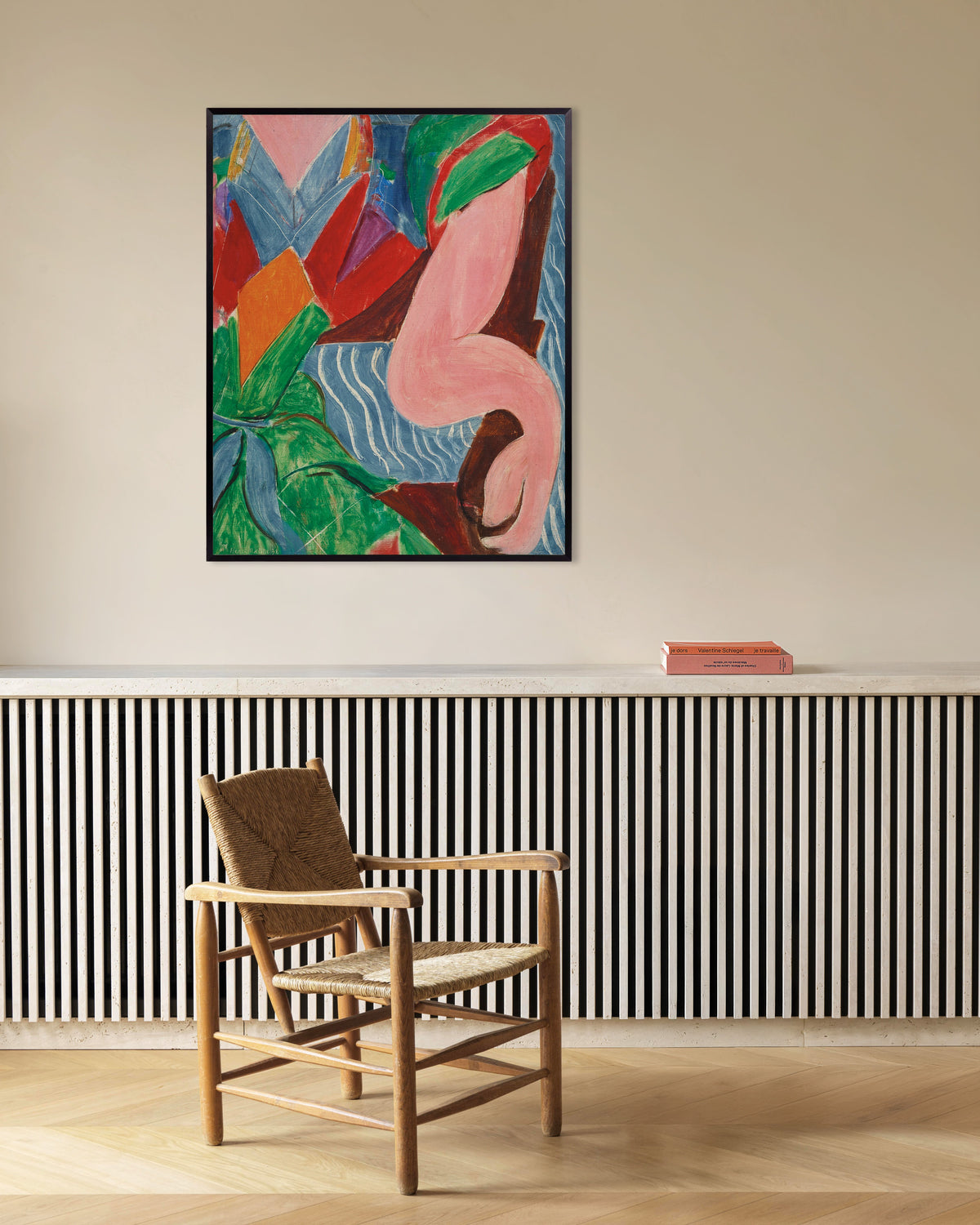 Poster de O Braço (1938), de Henri Matisse, com moldura metálica