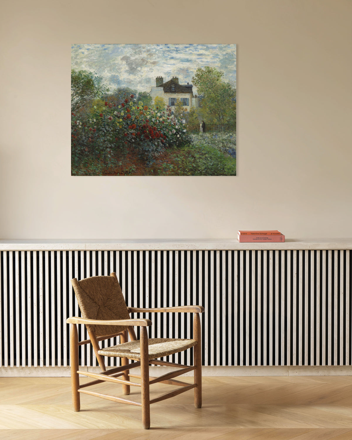 Poster O Jardim do Artista em Argenteuil, um Recanto com Dálias (1873), de Claude Monet