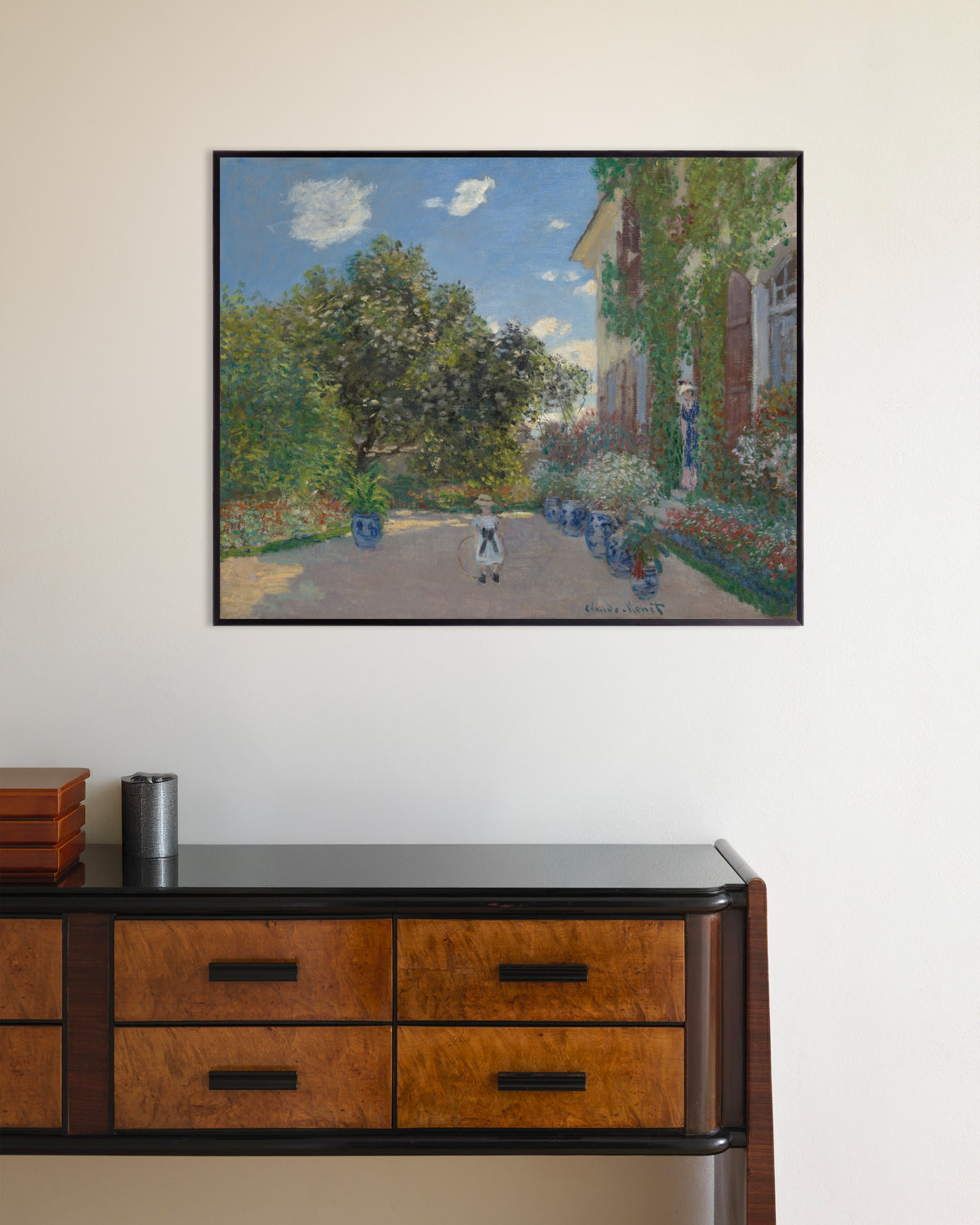 Poster A Casa do Artista em Argenteuil (1873), de Claude Monet, com moldura de metal