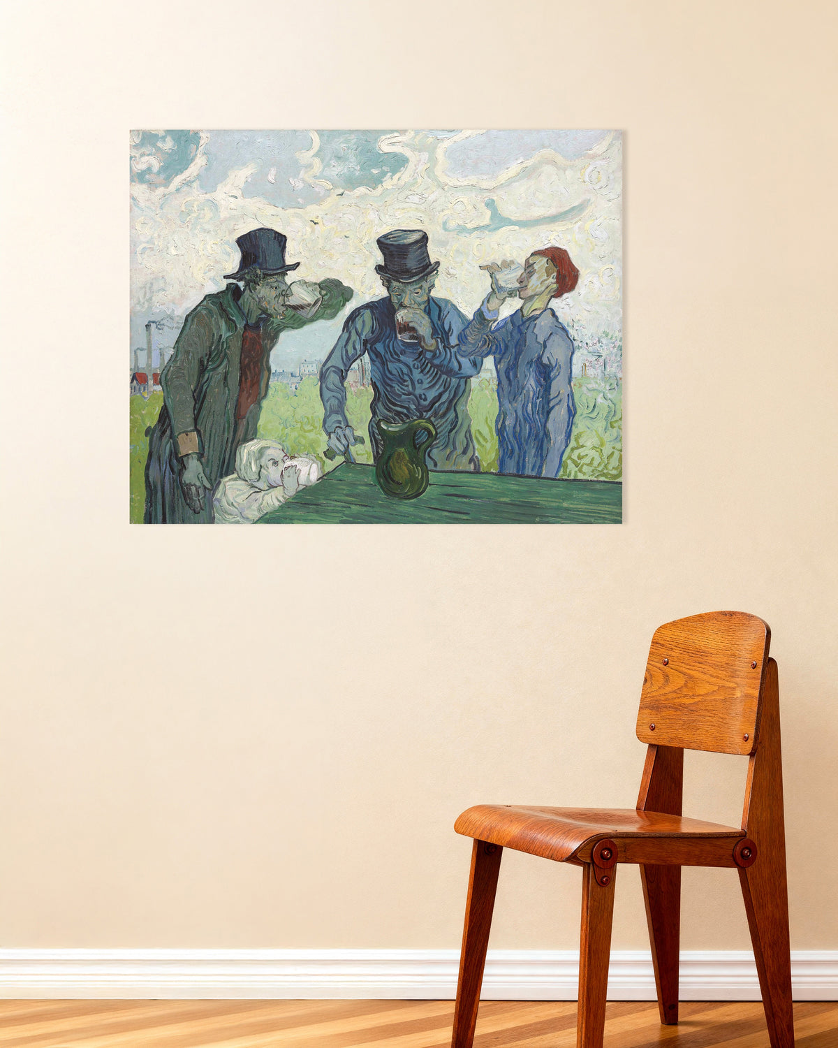 Poster de Os Bêbados, segundo Daumier (1890), de Vincent van Gogh
