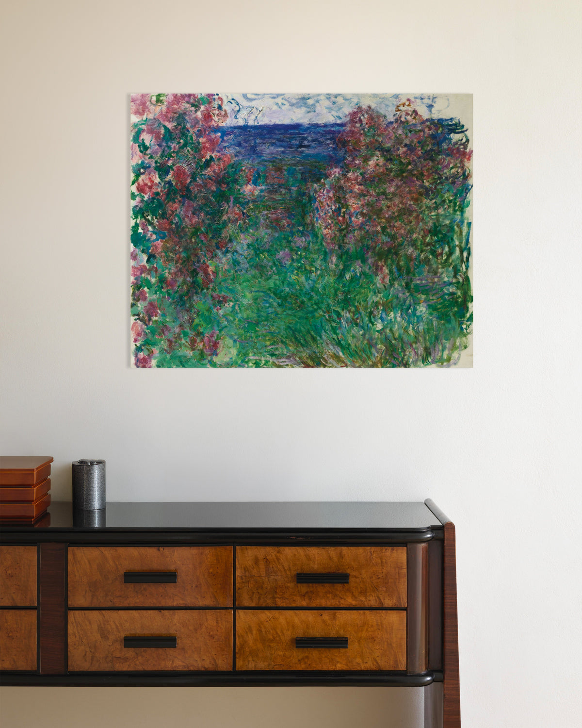Poster A Casa entre as Rosas (c. 1925), de Claude Monet
