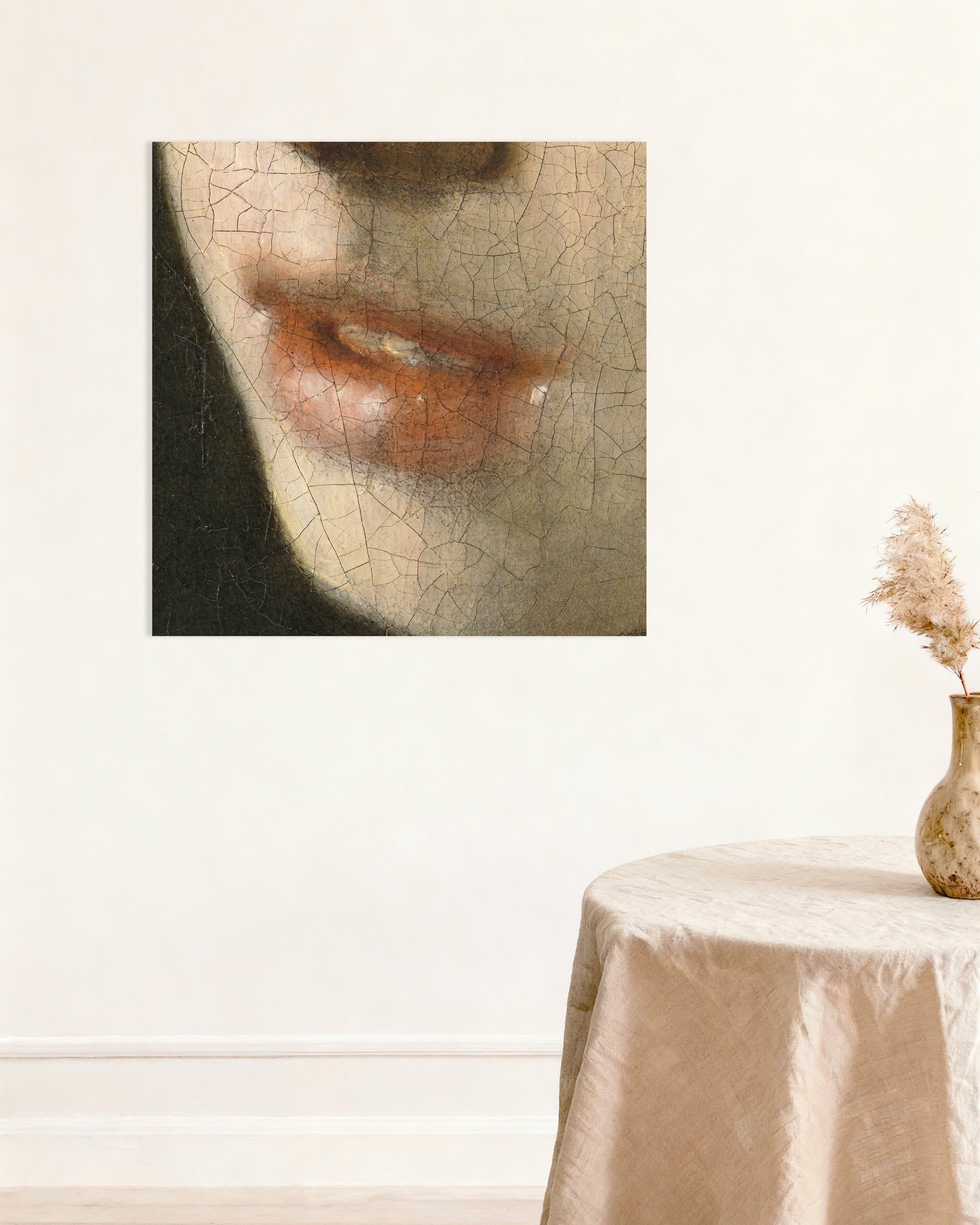 Poster of The Lips (Square) - Vermeer Detail Poster
