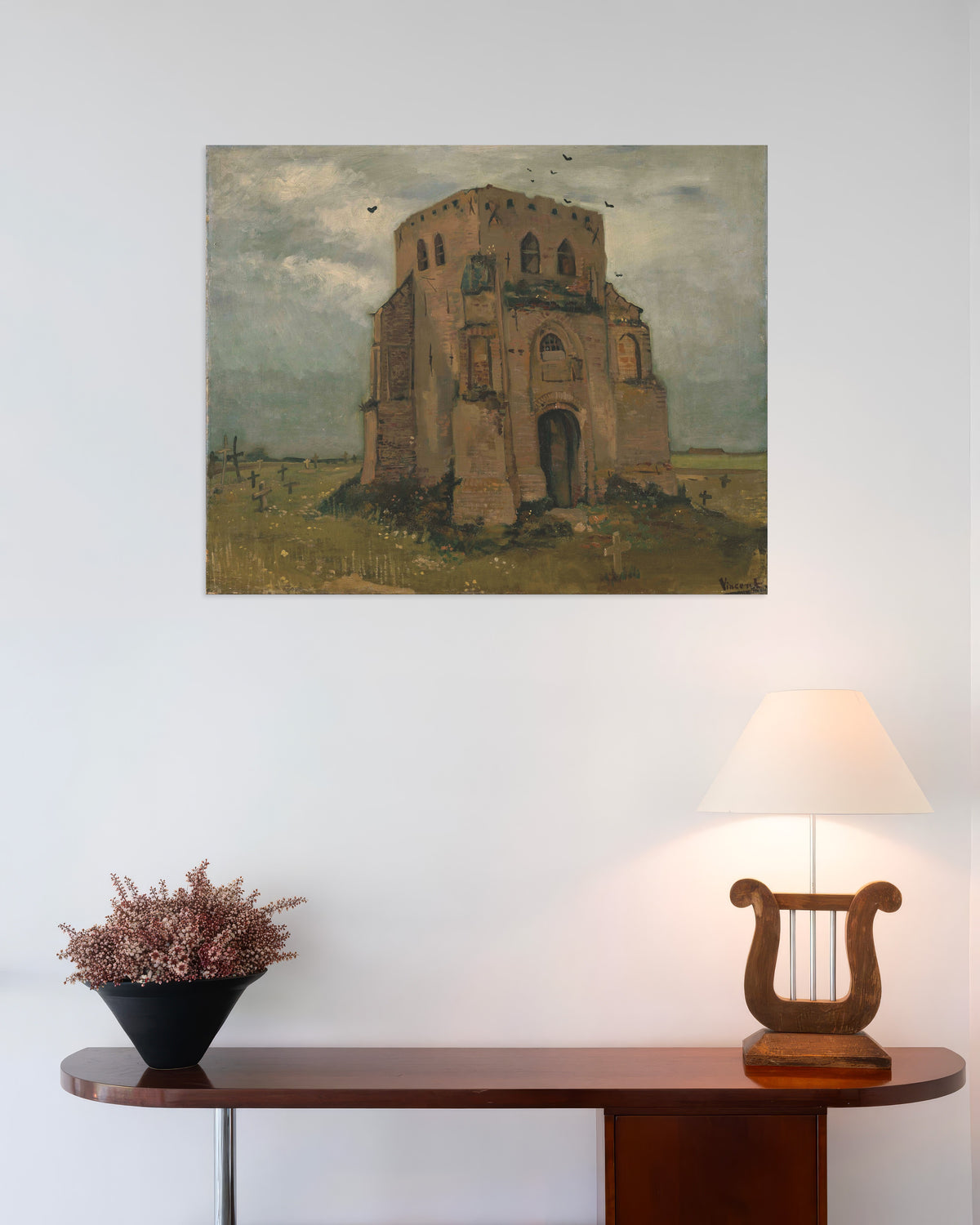 Poster de A Antiga Torre da Igreja em Nuenen (1885), de Vincent van Gogh