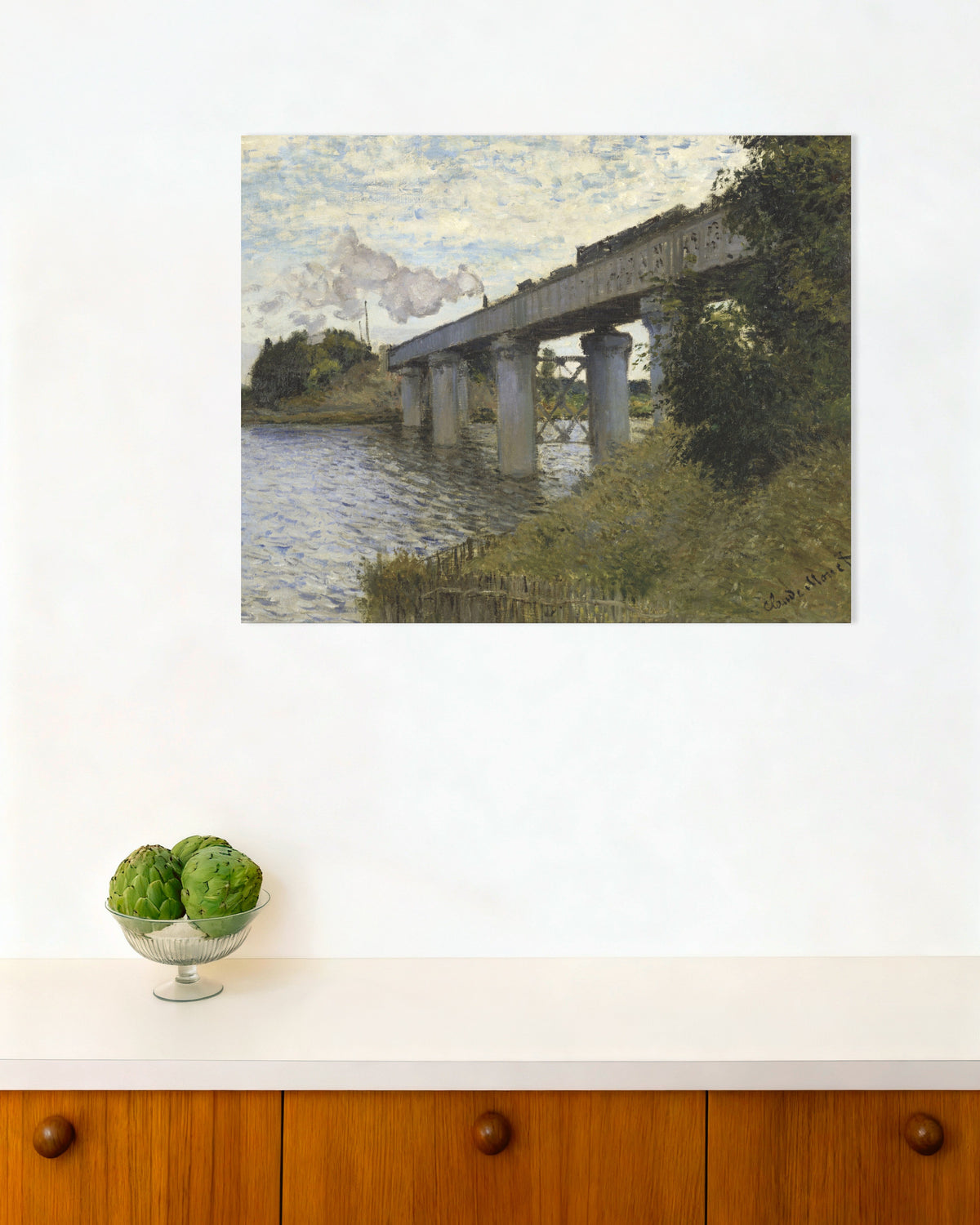 Poster A Ponte Ferroviária em Argenteuil (1873–1874), de Claude Monet