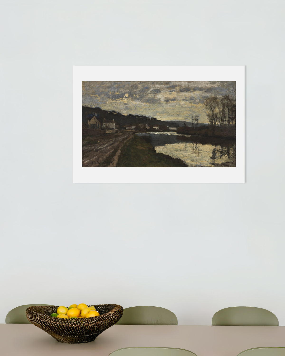 Poster O Sena em Bougival (1870), de Claude Monet