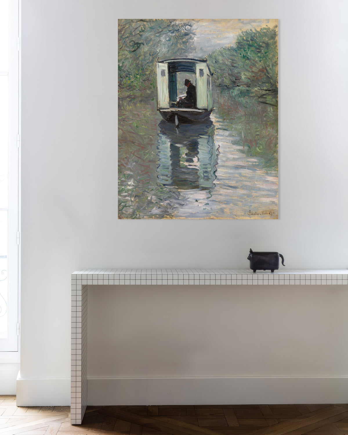 Poster O Barco-Ateliê (1876), de Claude Monet