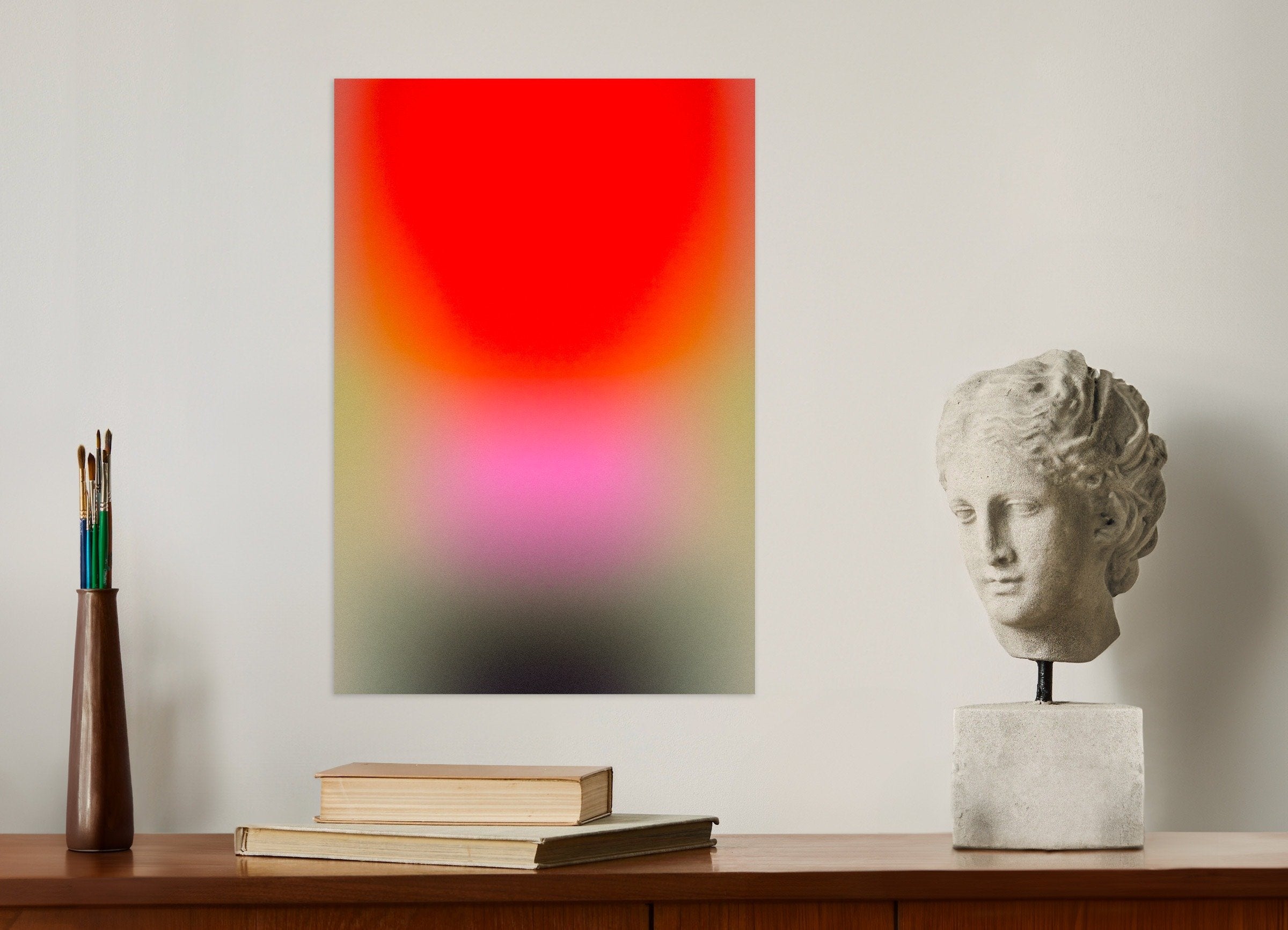 Poster of Time softens everything - colors gradient