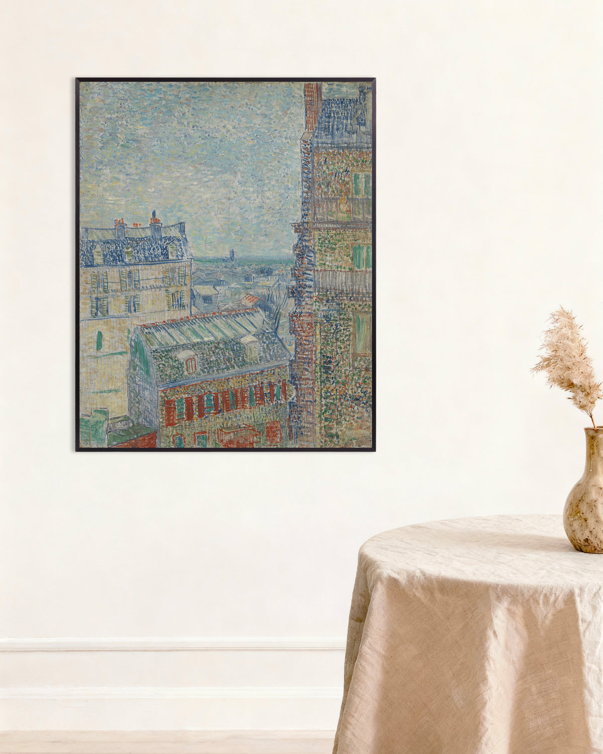 Poster de Vista do apartamento de Theo (1887), de Vincent van Gogh, com moldura metálica