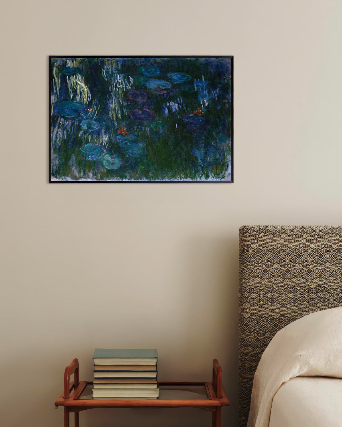 Poster Nenúfares (1916–1919), de Claude Monet, com moldura de metal