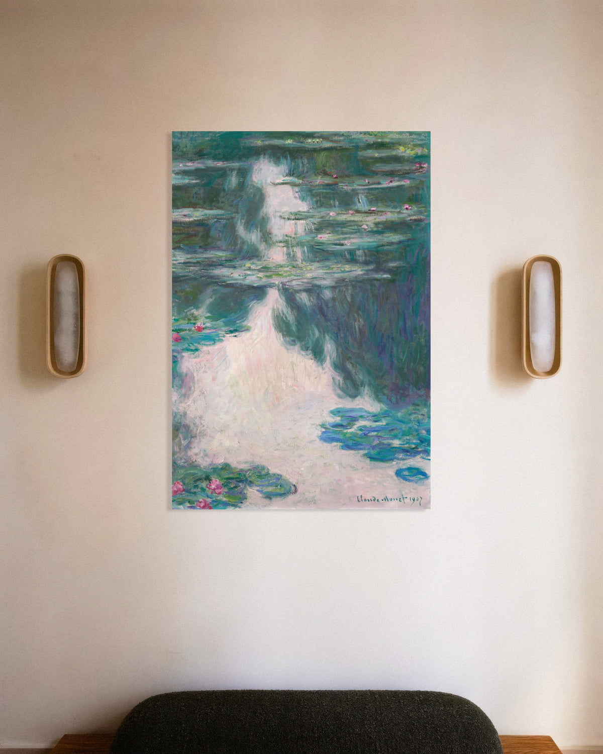 Poster Nenúfares, Tempo Cinzento (1907), de Claude Monet