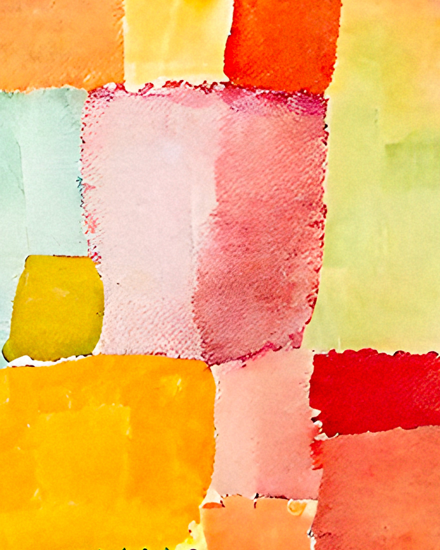 Aquarela, quadrados coloridos - Poster