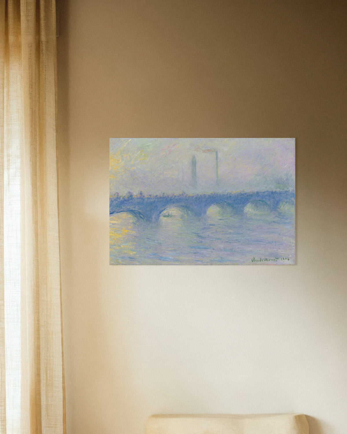 Poster A Ponte de Waterloo, Efeito de Bruma (1904), de Claude Monet
