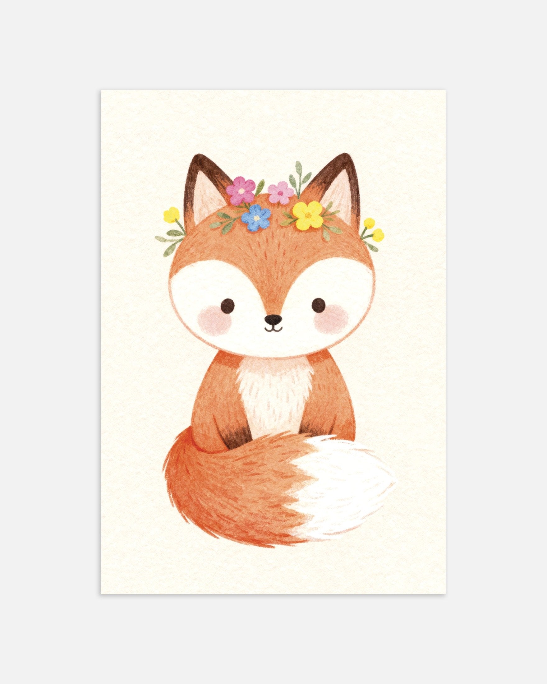 Pôster da Raposa - Arte de Parede para Quarto Infantil na Floresta