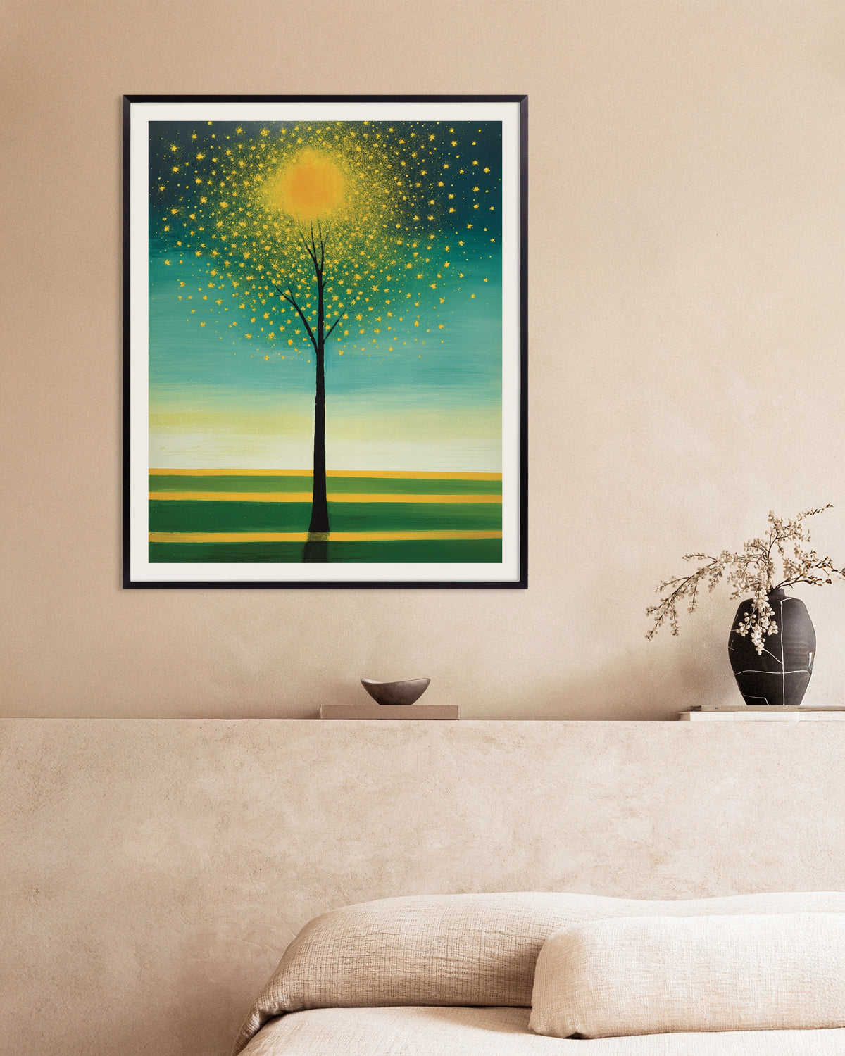 Poster of Abstract expressionism, magical tree - Poster, with metal frame
