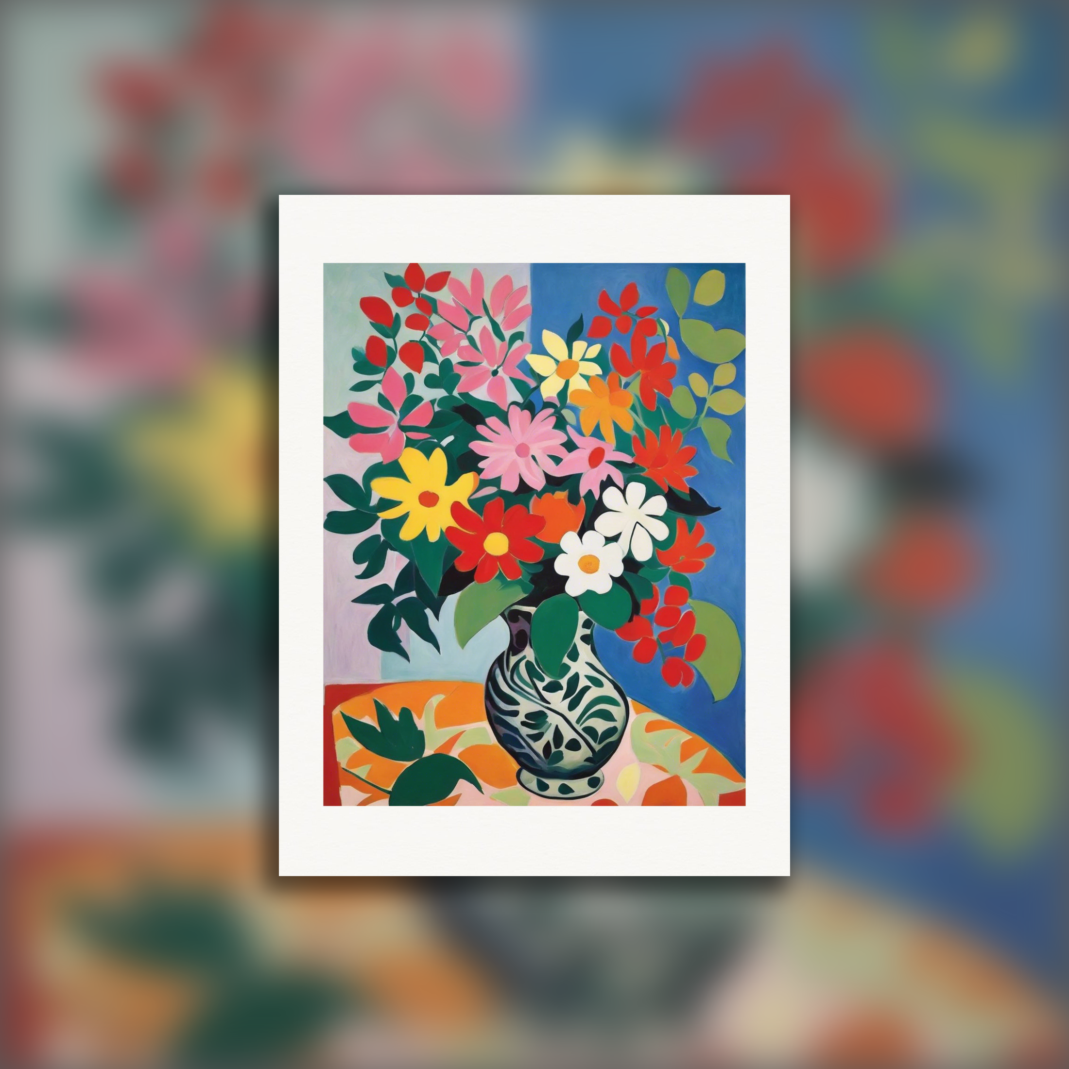 Formas expressivas e abstratas, sensibilidade decorativa, Flores - Poster